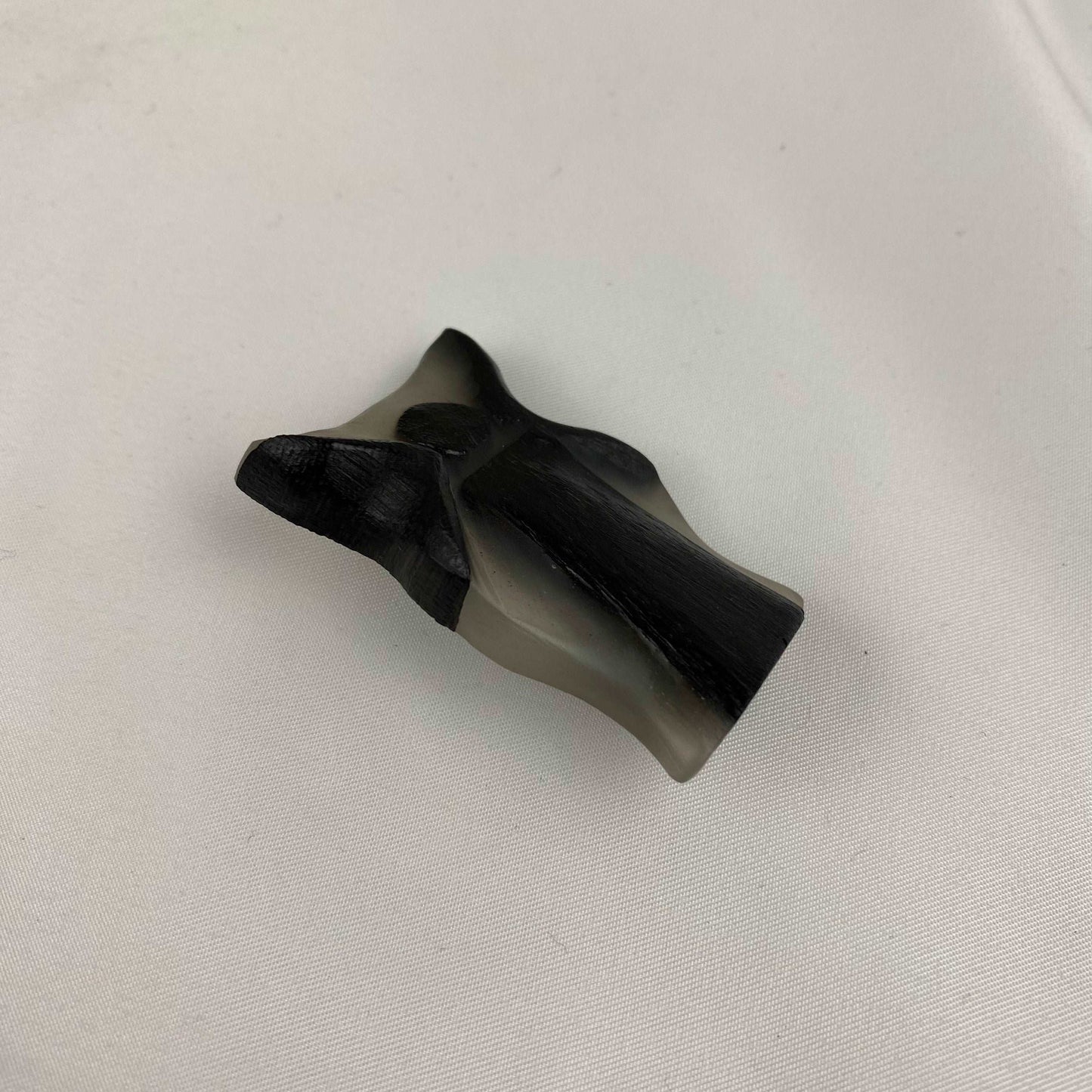 Irish Bog Oak Carved Angel Brooch with White colour Resin Gift | Handmade