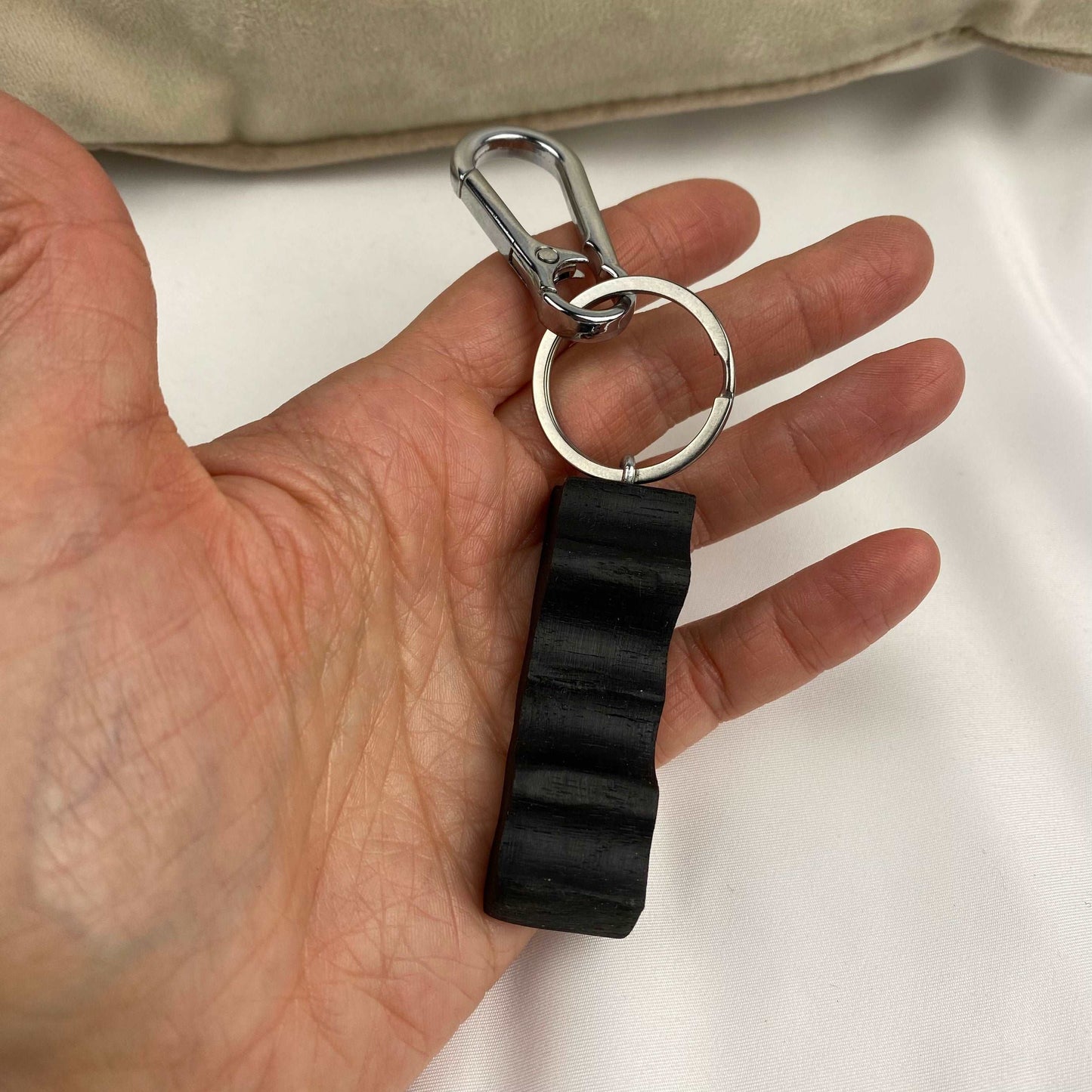Irish Bog Oak Carved Keychain | Handmade MysticalBogOak