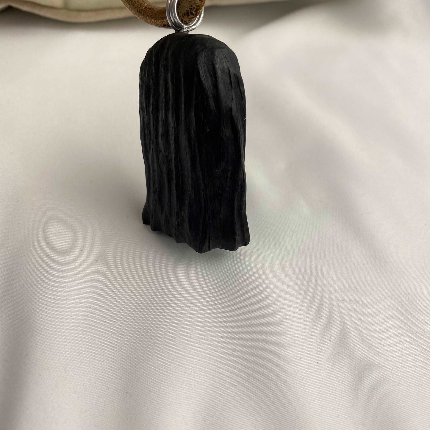 Irish Bog Oak Carved Female Face Necklace Gift - Handmade