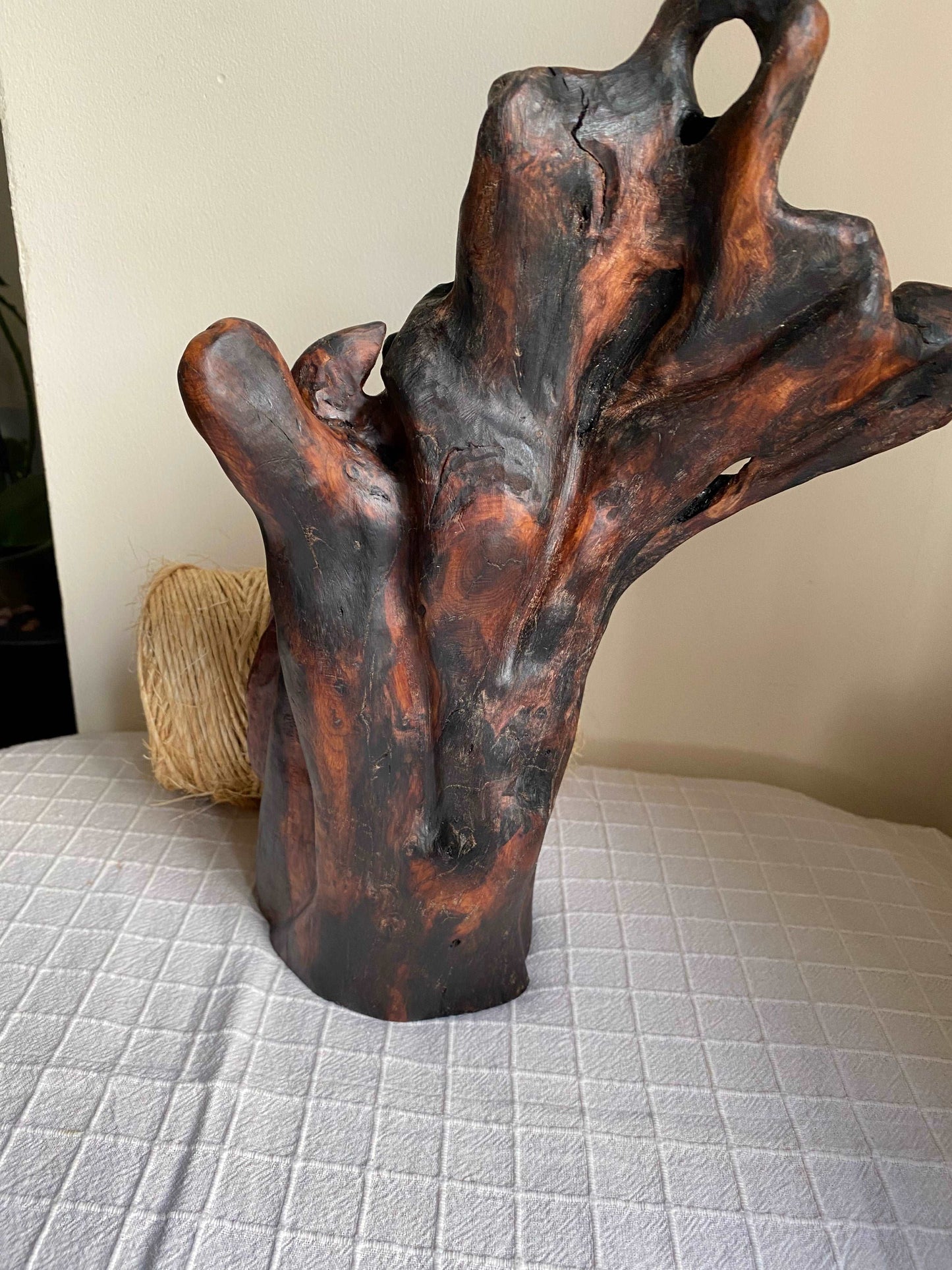 Hand Carved Odin Sculpture from Irish Bog Yew ranging in age from 3000 to 8000.