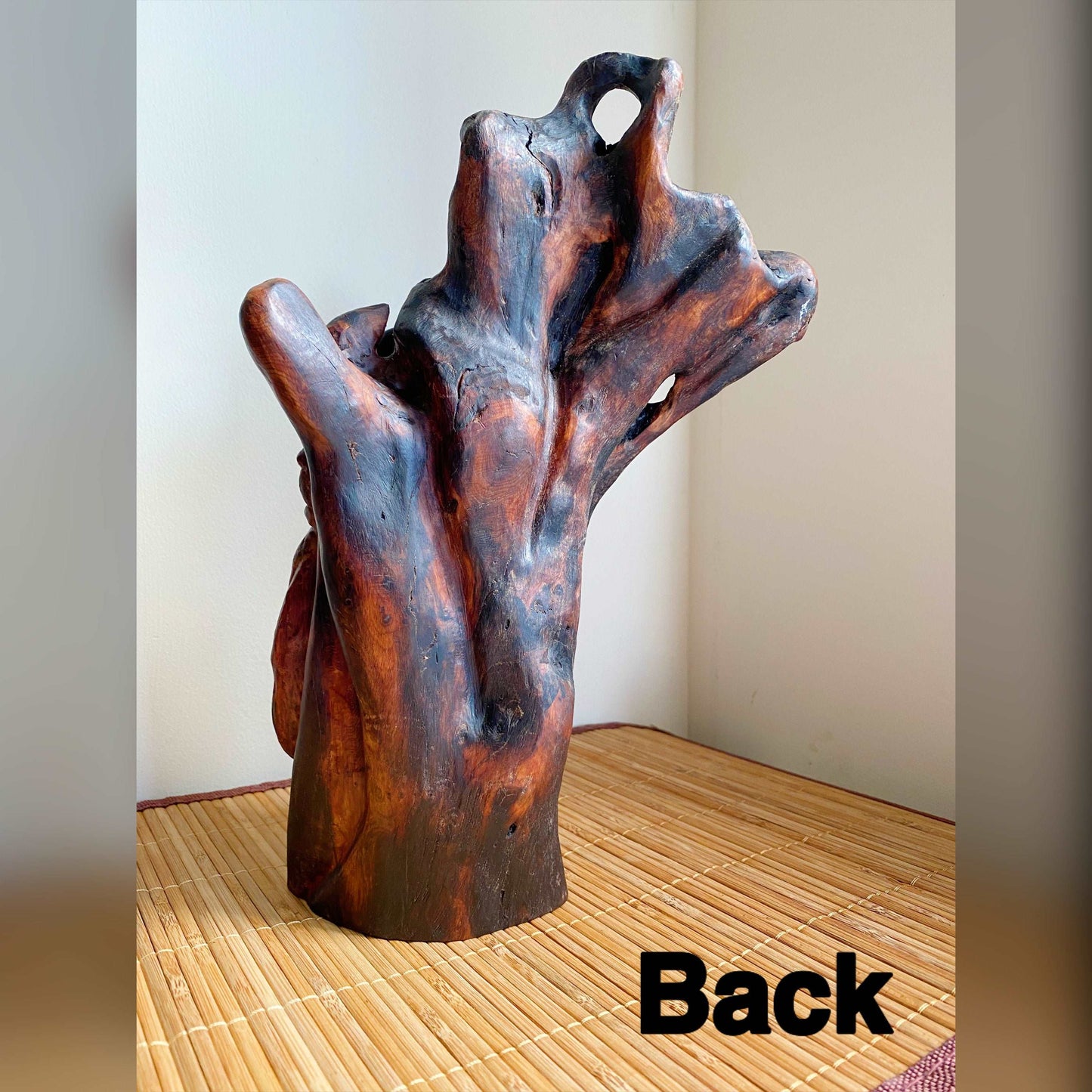 Hand Carved Odin Sculpture from Irish Bog Yew ranging in age from 3000 to 8000.