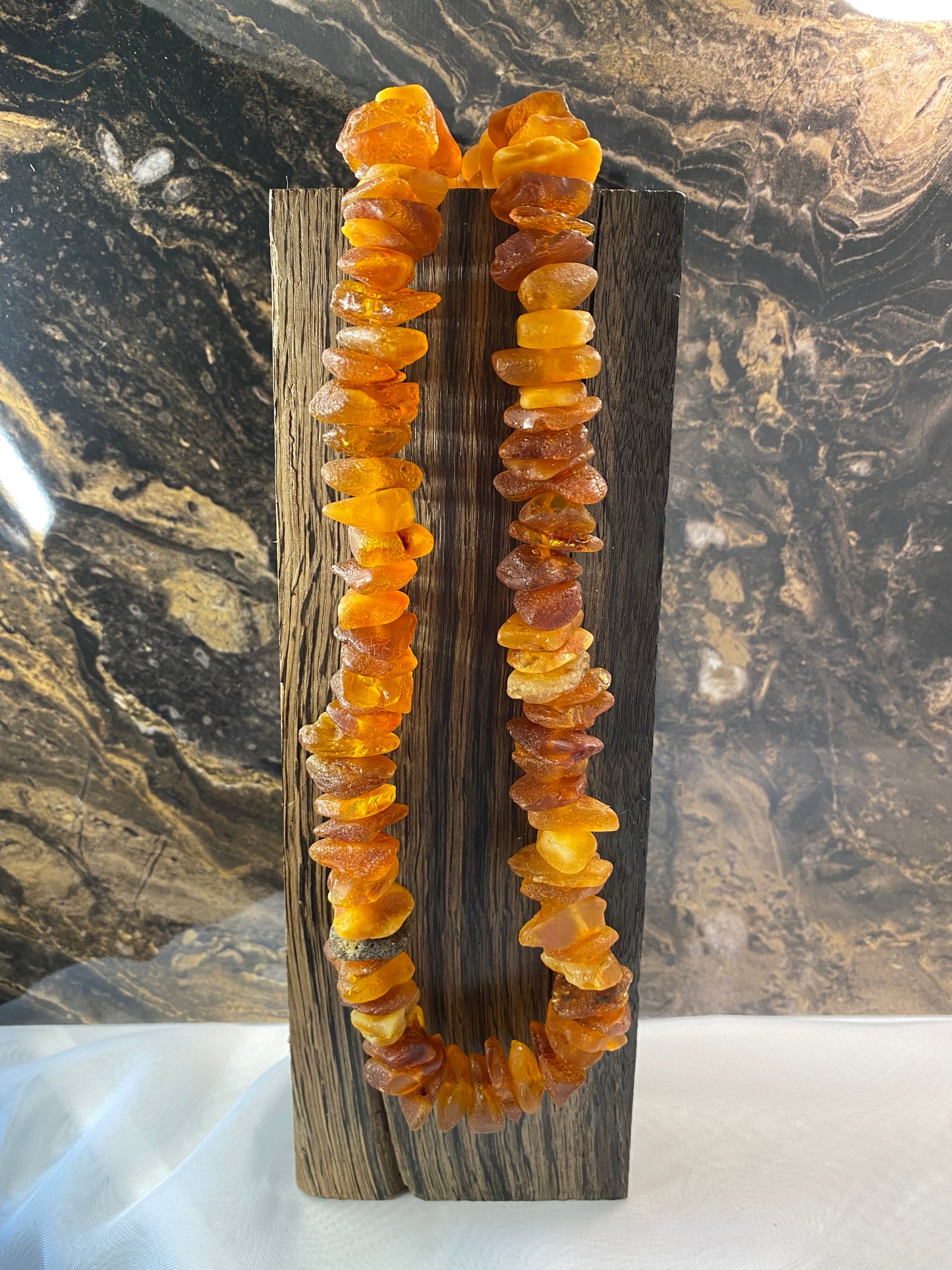 Raw Baltic Amber Necklace – Handmade