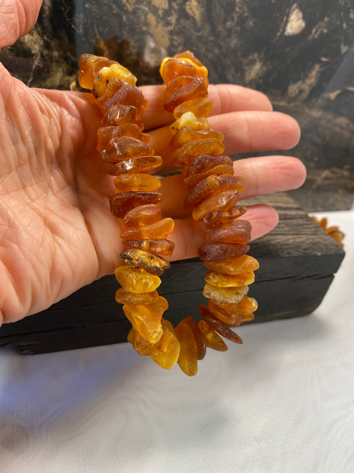 Raw Baltic Amber Necklace – Handmade