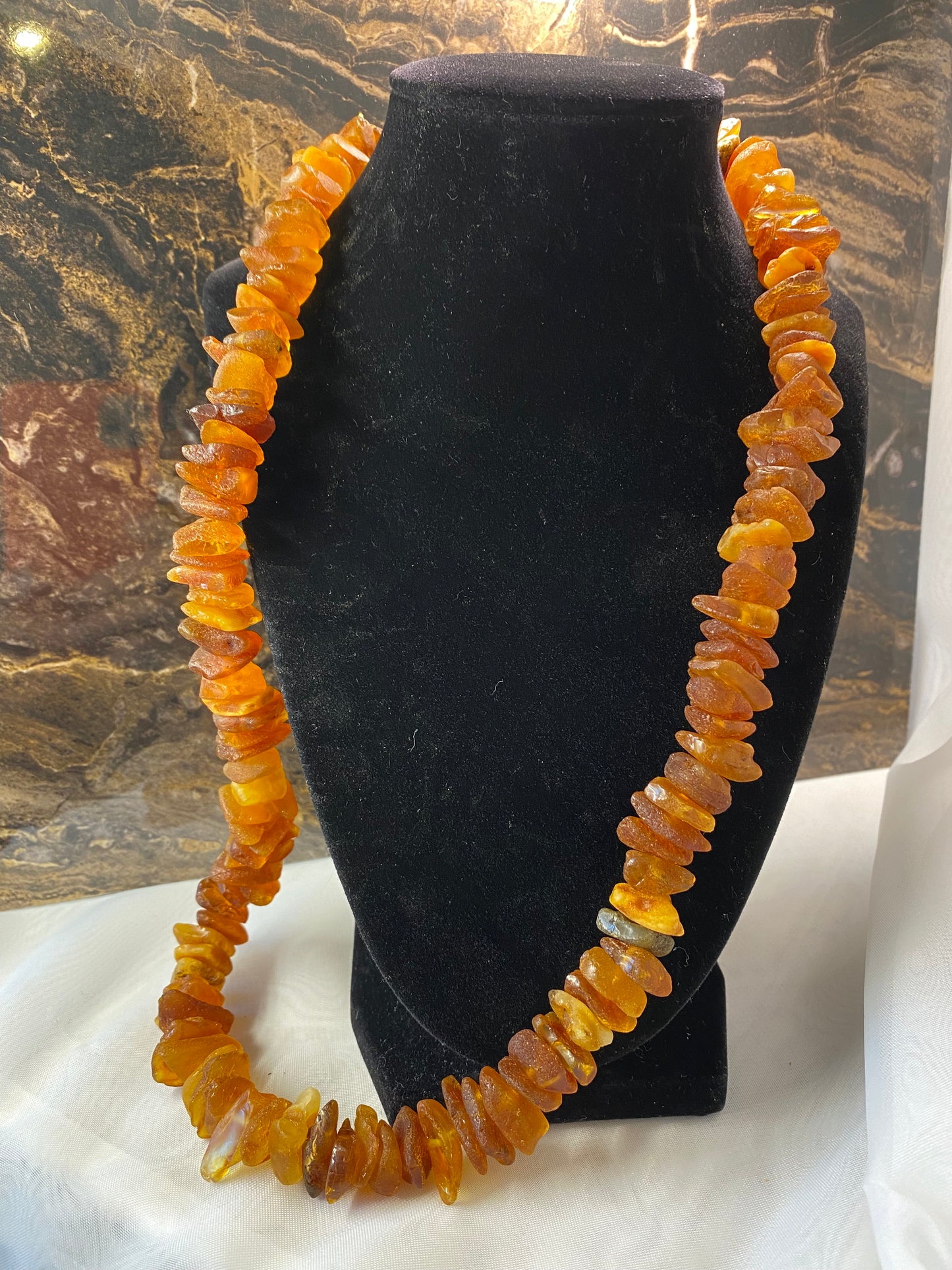 Raw Baltic Amber Necklace – Handmade