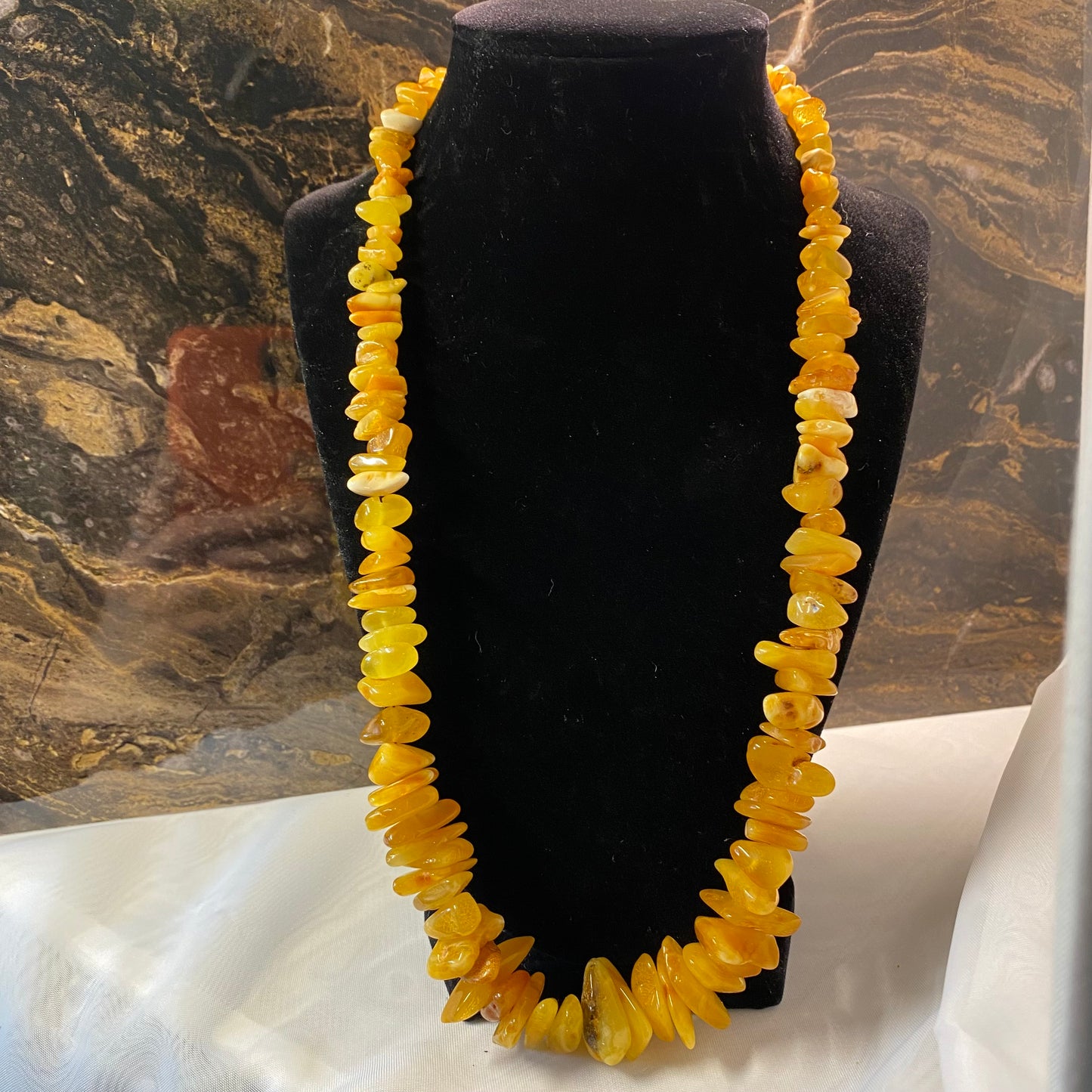 Polished Baltic Amber Necklace – Handmade