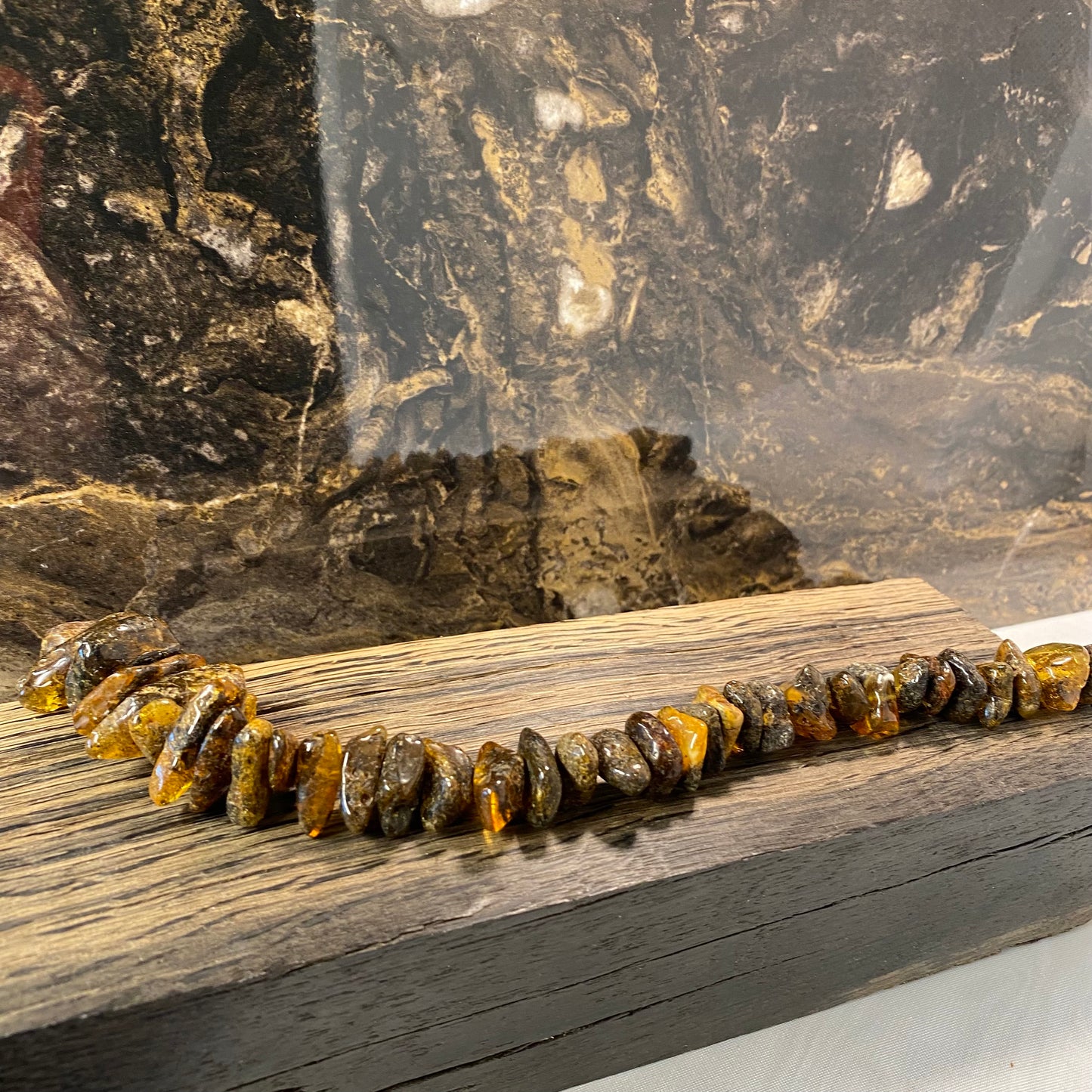 Polished Black Baltic Amber Necklace – Handmade