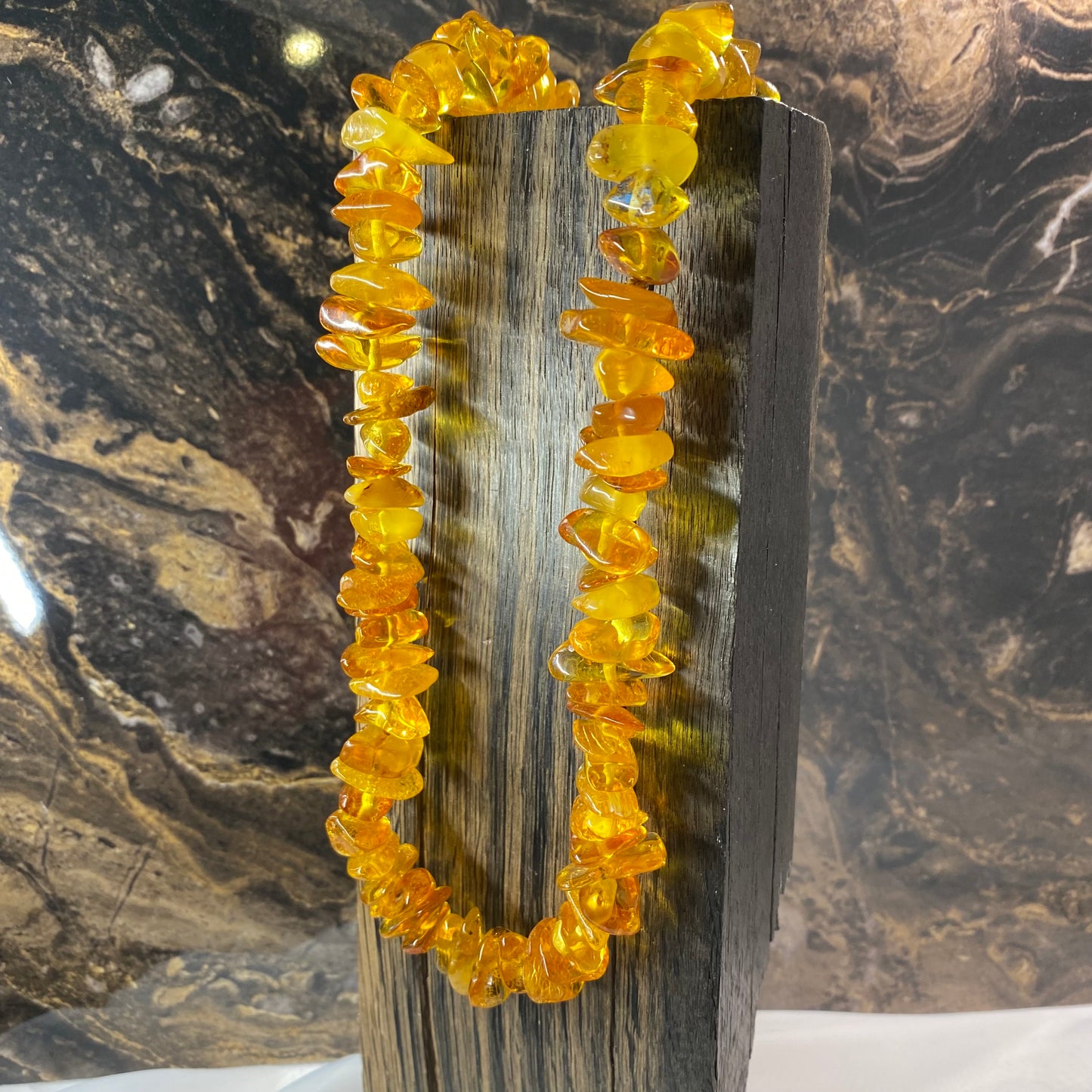 Polished Baltic Amber Necklace – Handmade