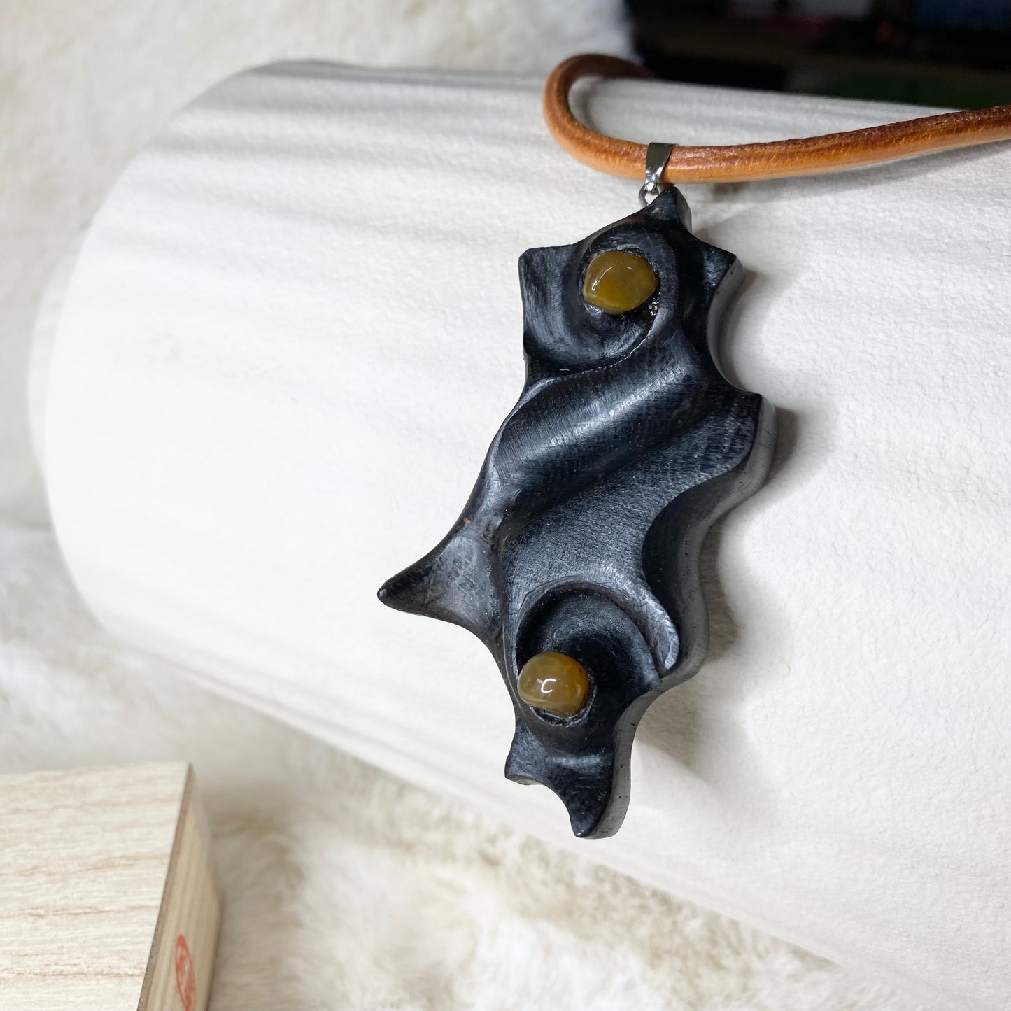 rustic pendant, organic materials