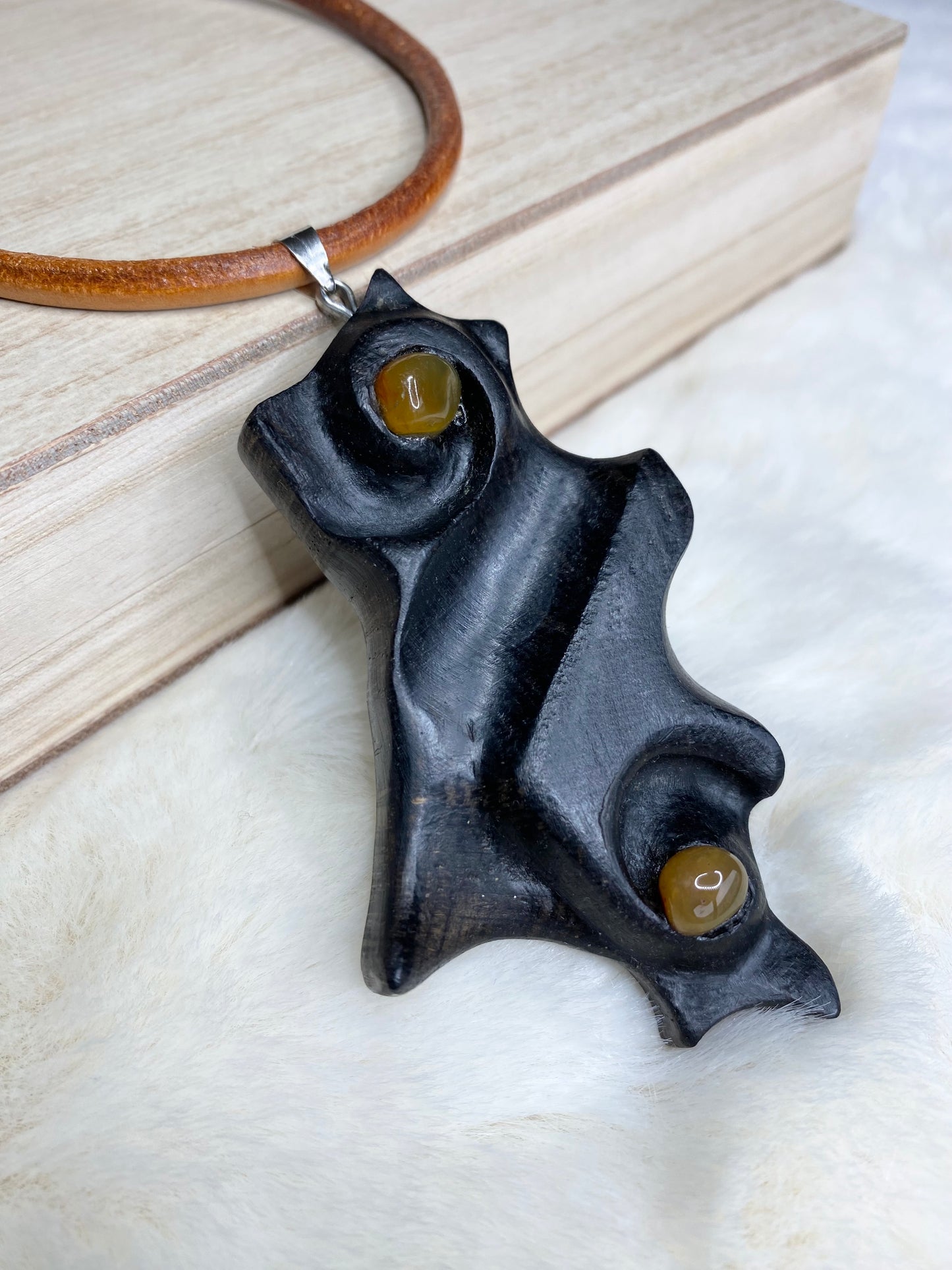 bog oak pendant,