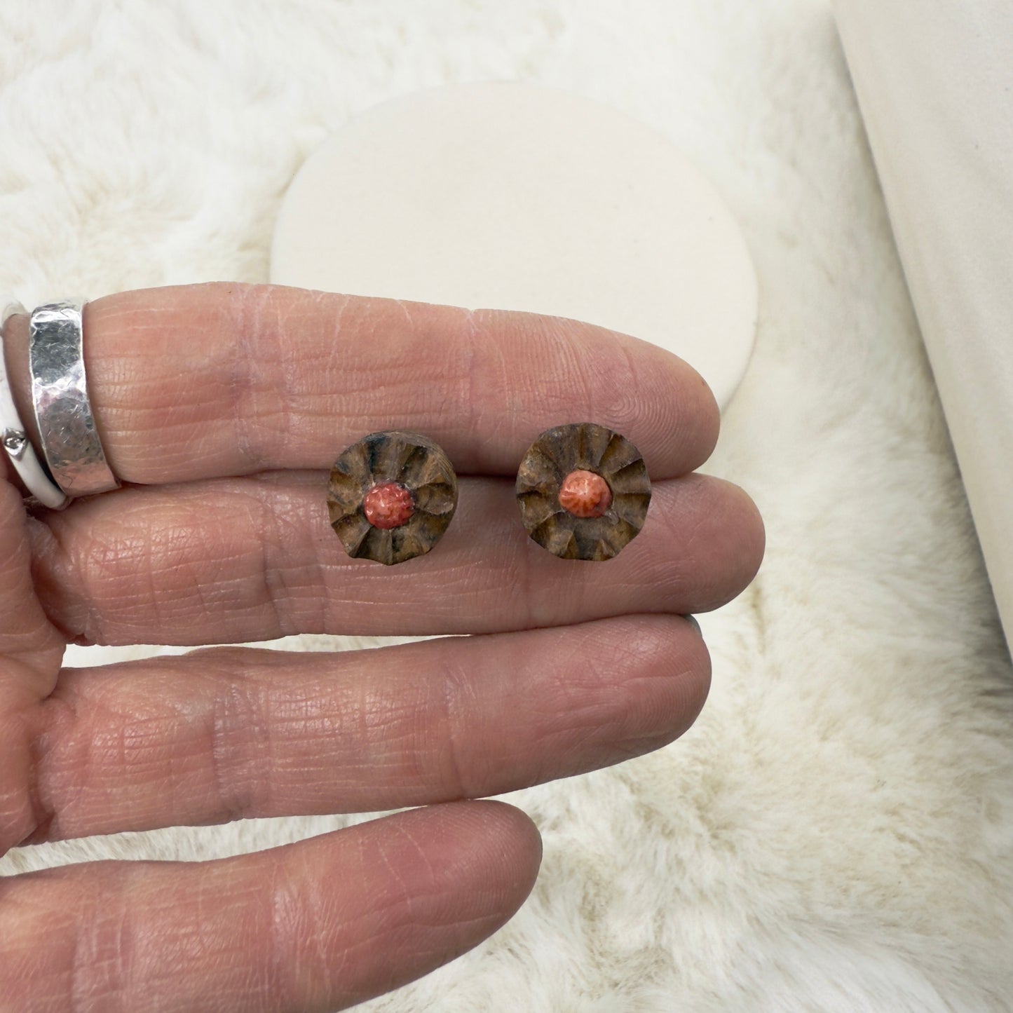 natural wood earrings