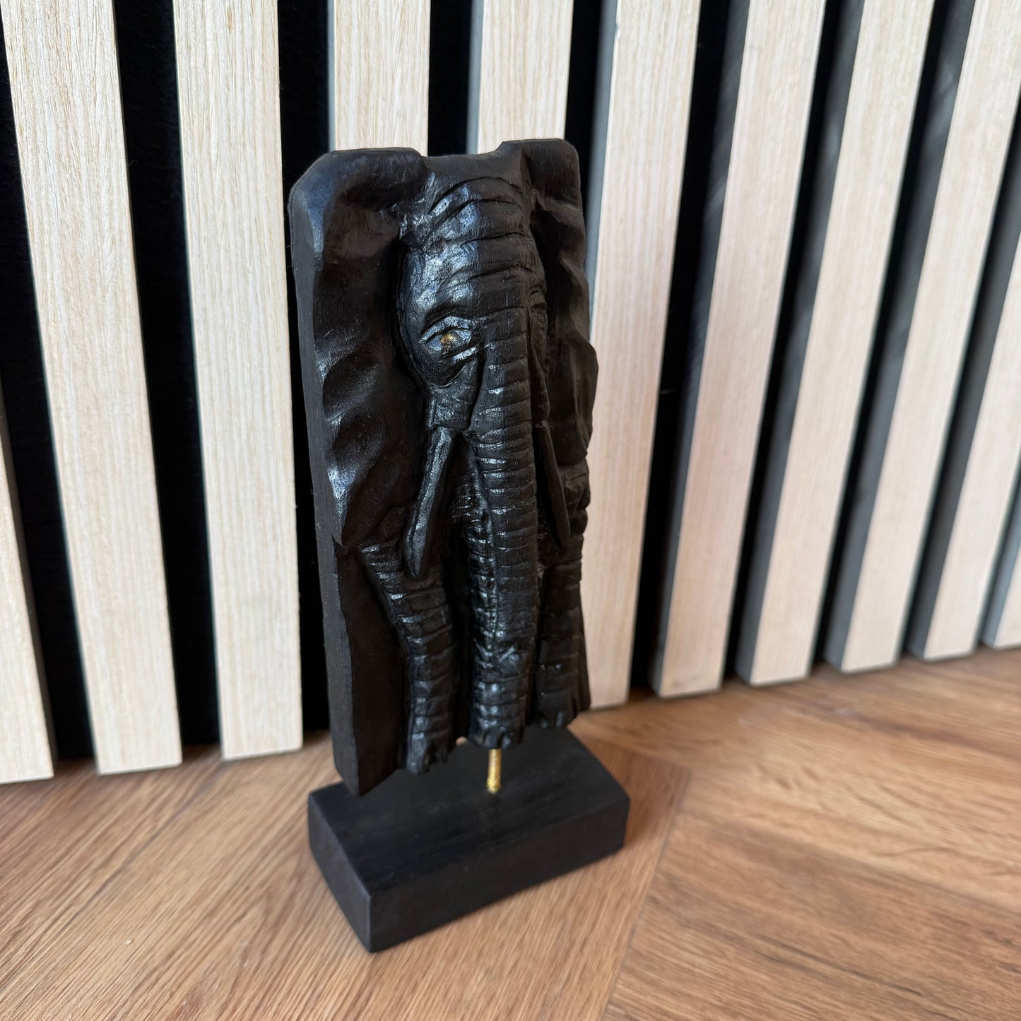 Premium wooden elephant carving – luxury decor made in Ireland