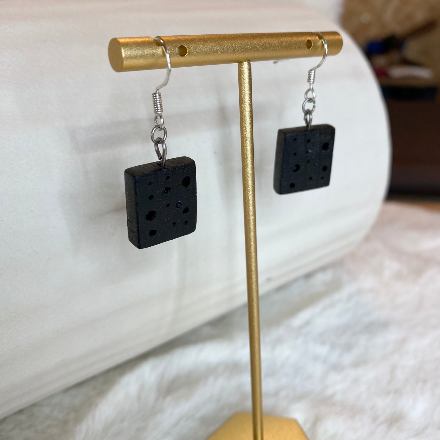 Square handmade earrings