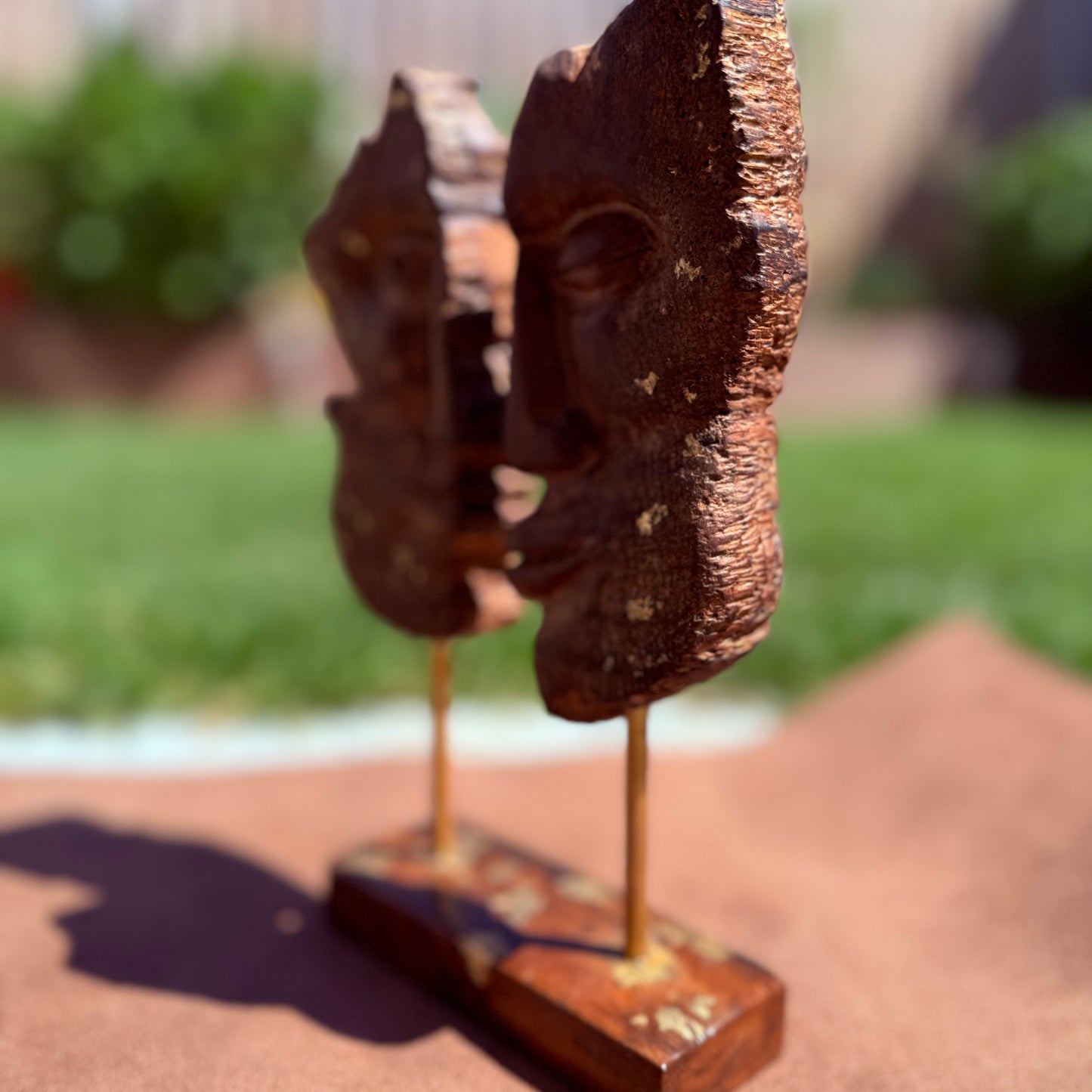 Unique gift sculpture for couples – handmade Irish wood carving