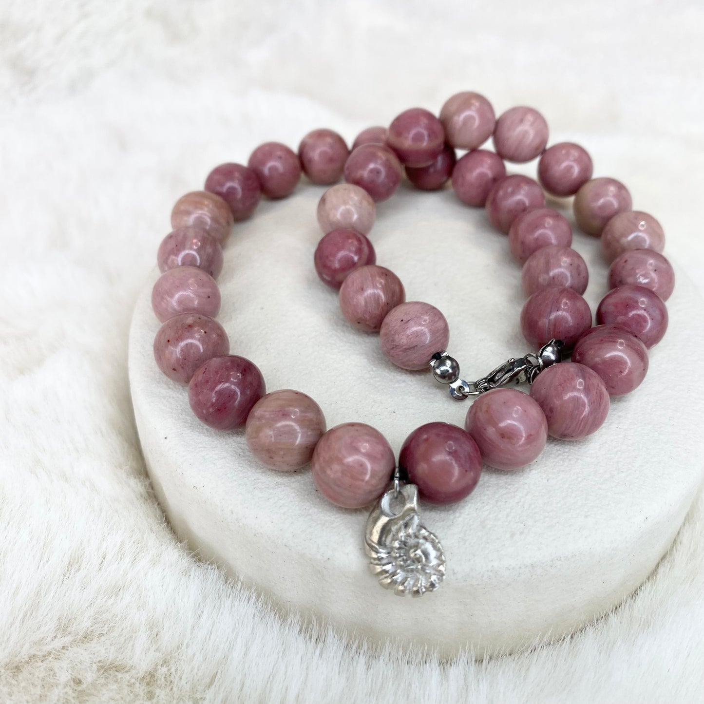 Rhodochrosite necklace