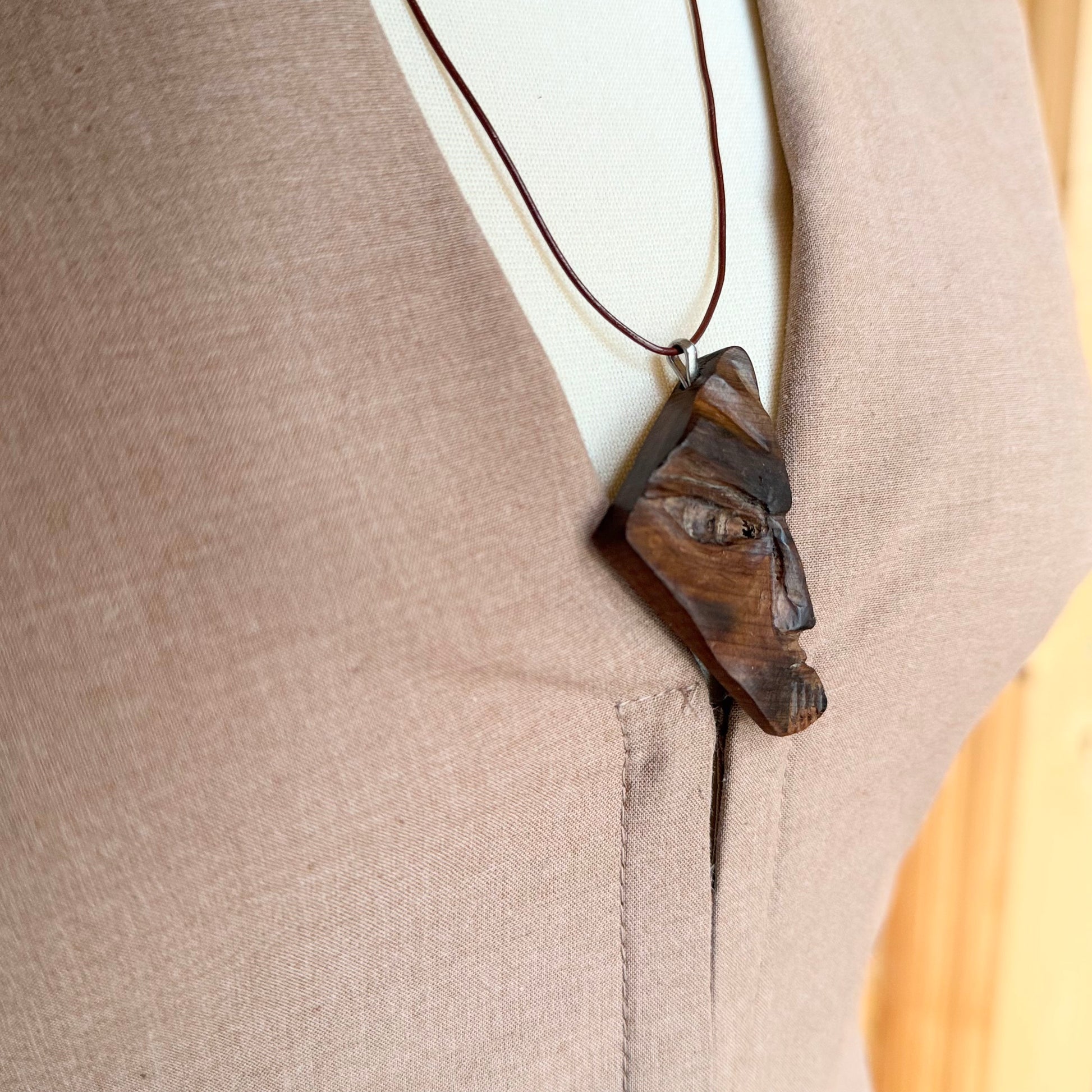 Natural Wooden Necklace – Handcrafted from yew wood, this necklace brings the beauty of nature to your style