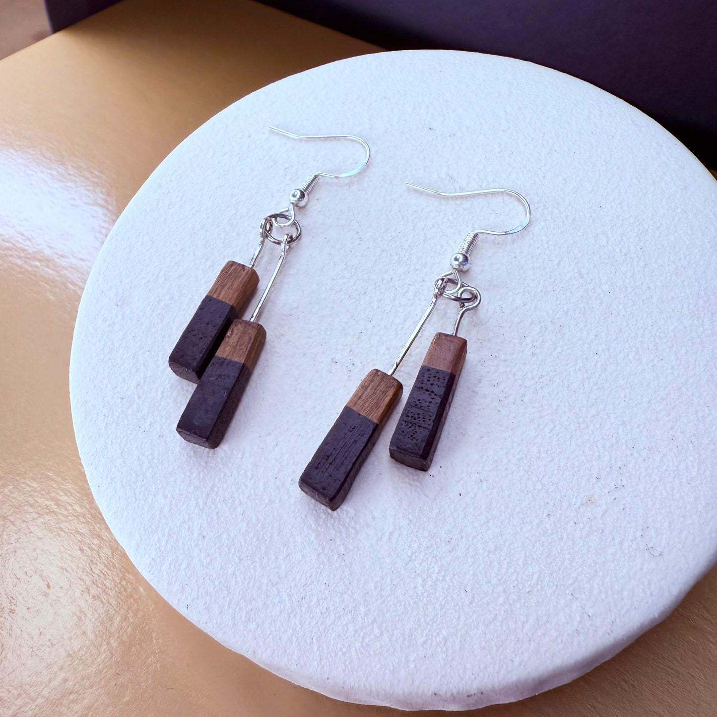 bog wood earrings