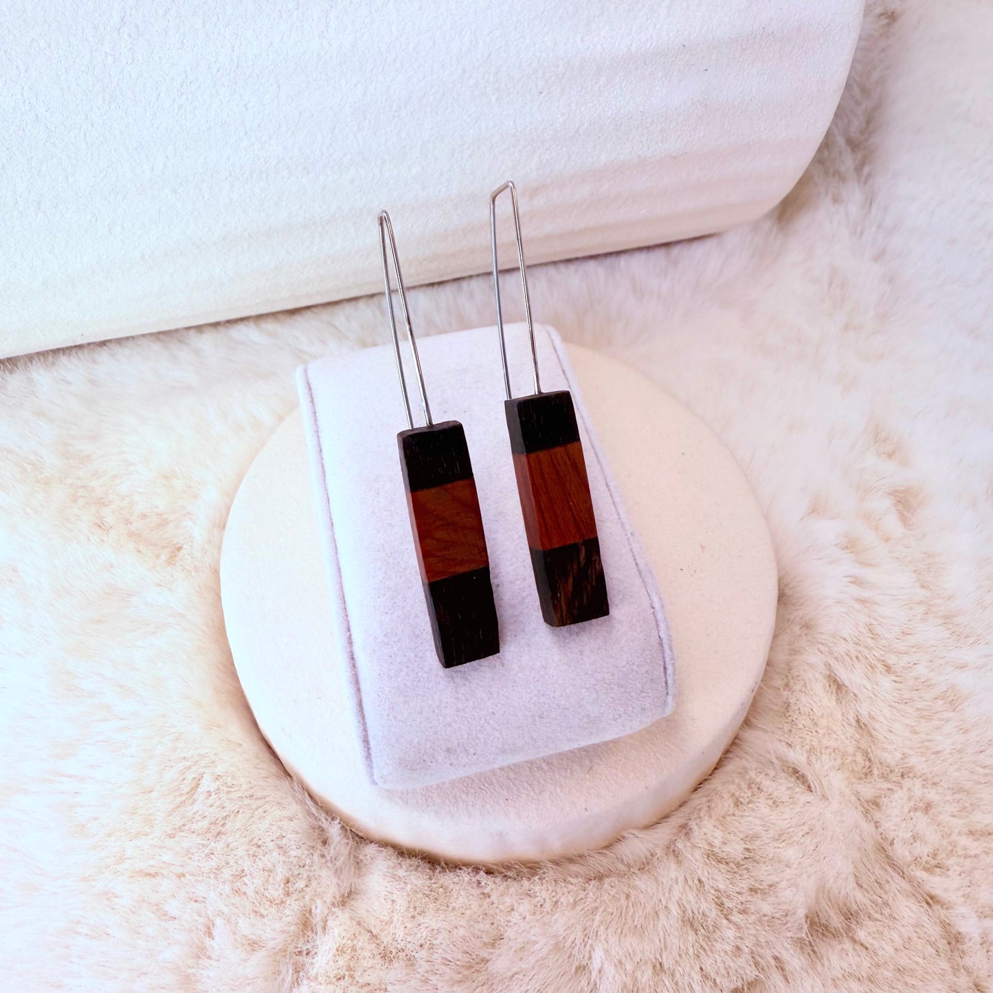 Ancient bog oak earrings