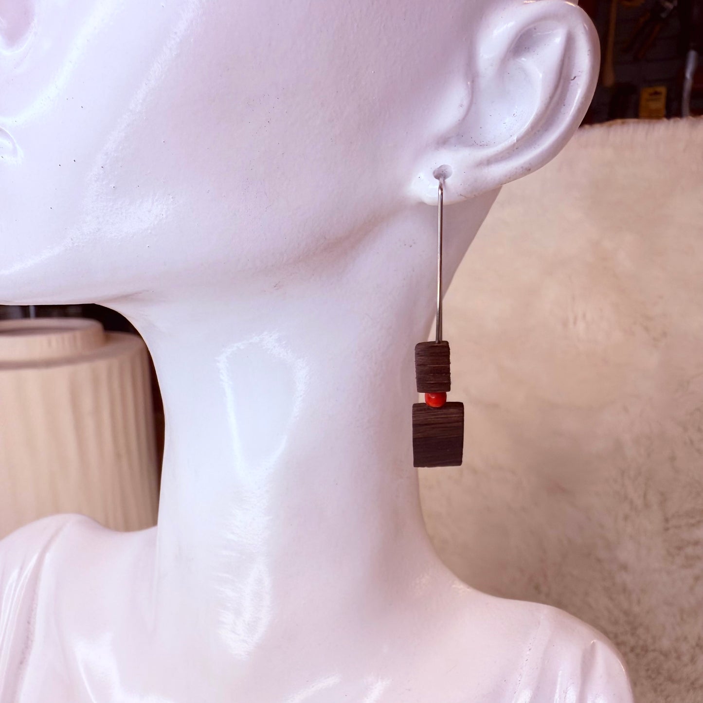 Wooden earrings