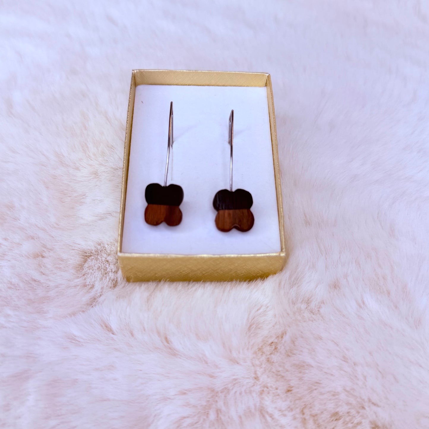 Irish bog oak handmade earrings