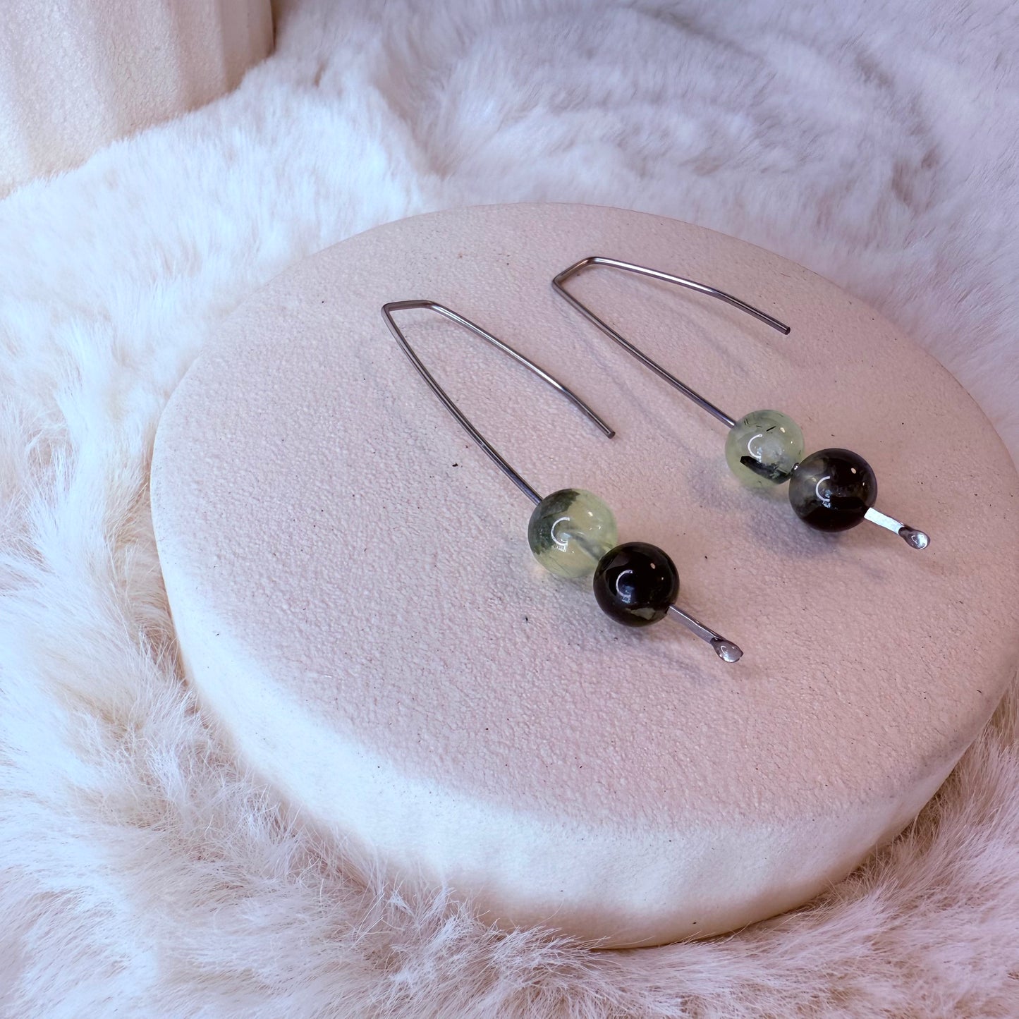 Handmade stone earrings