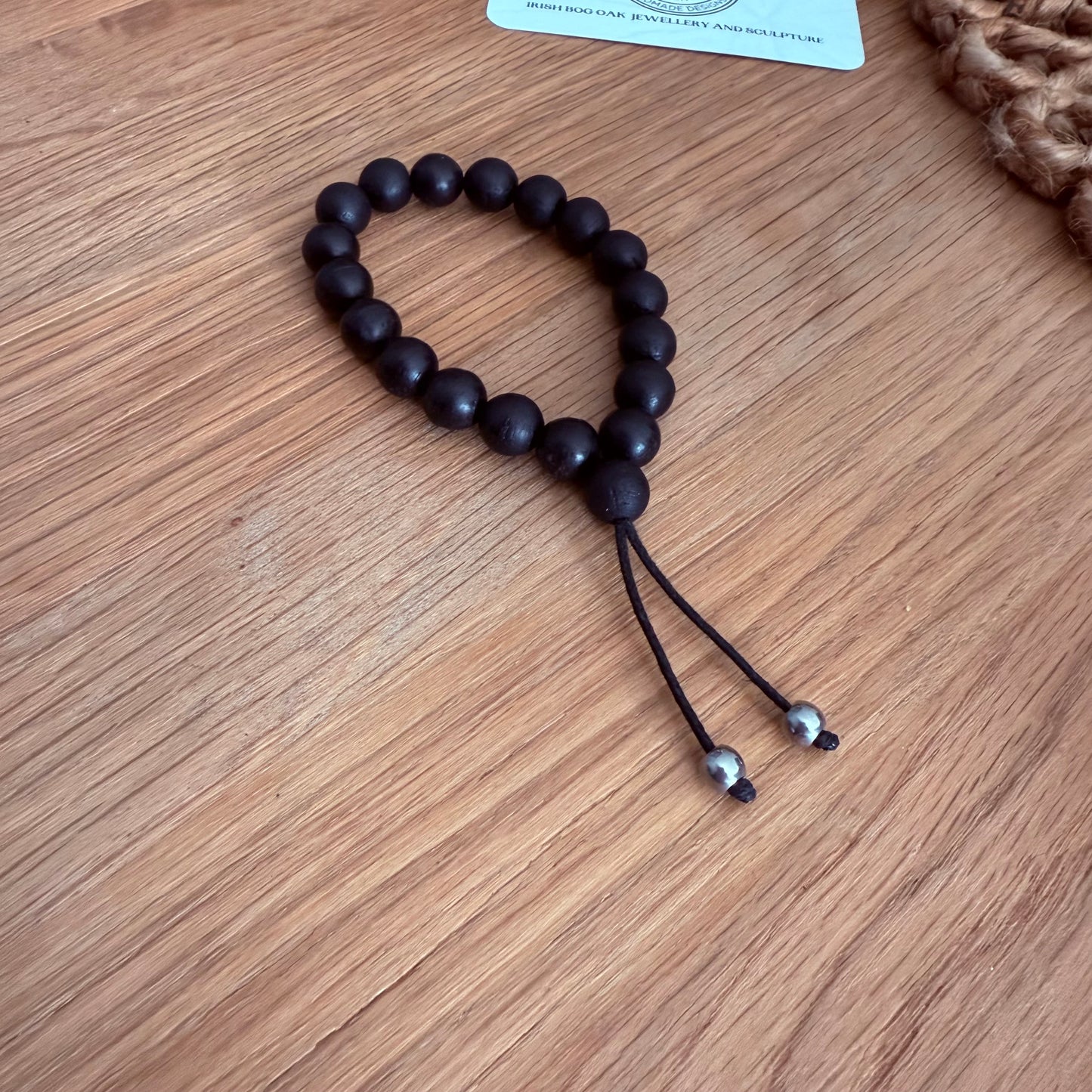 Bog Oak Wrist Mala Bracelet