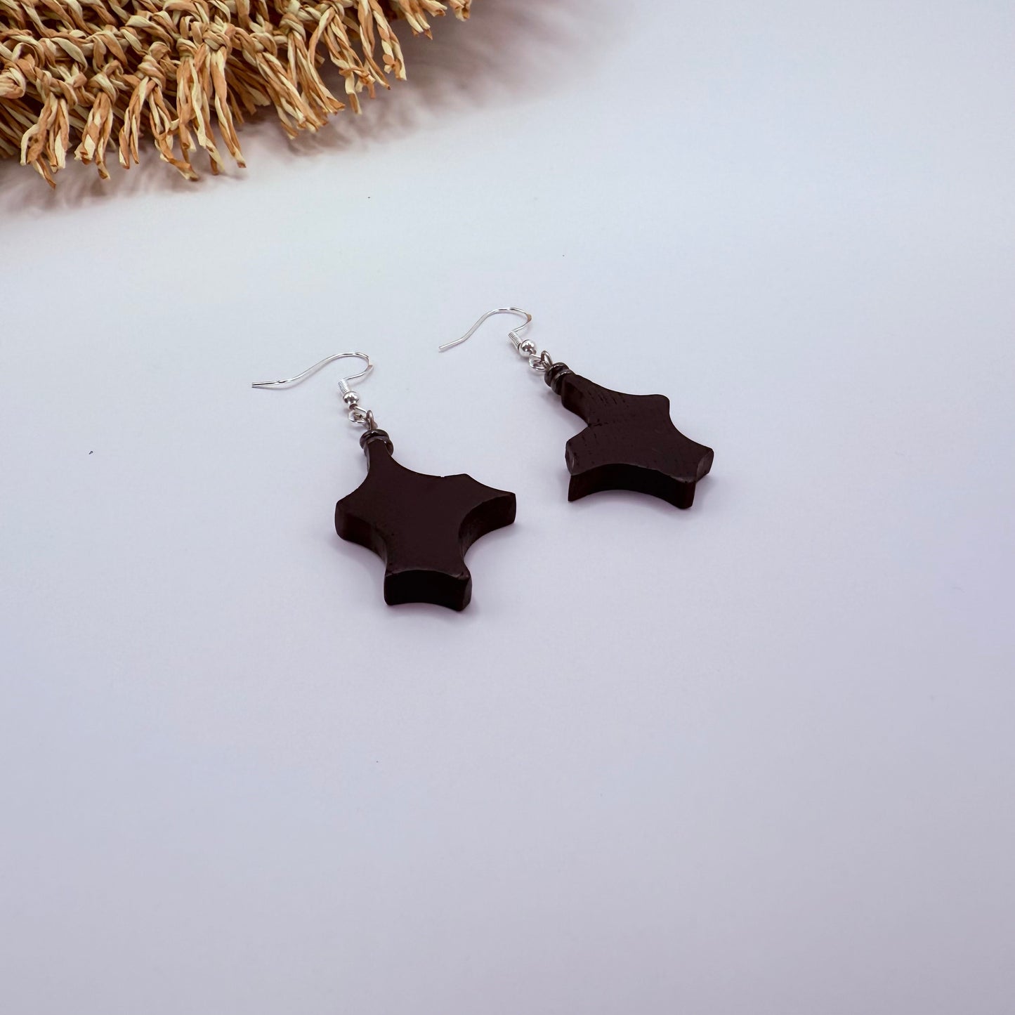 bog oak drop earrings