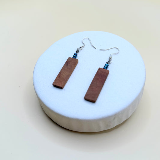 apple wood earrings
