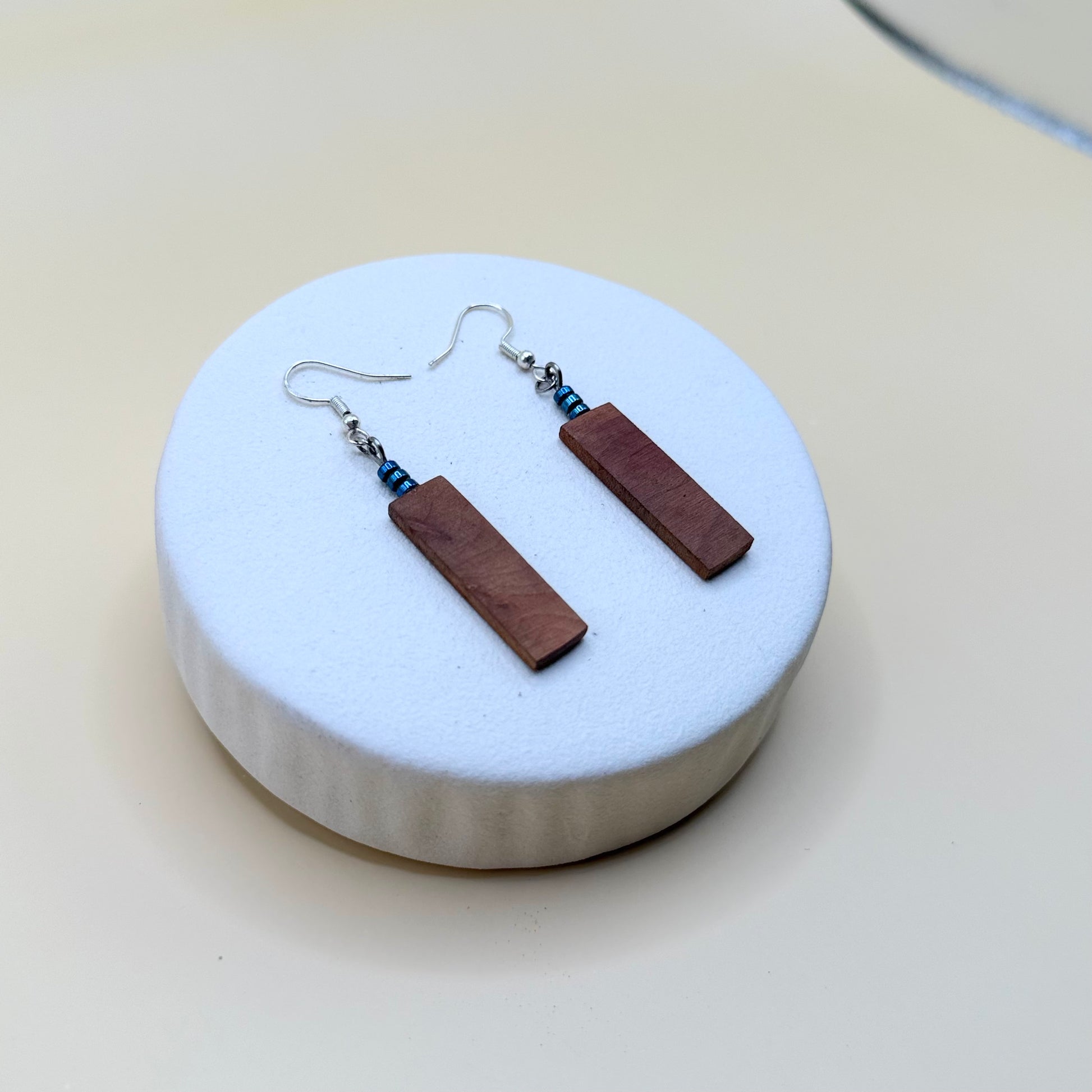Handmade irish apple wood earrings