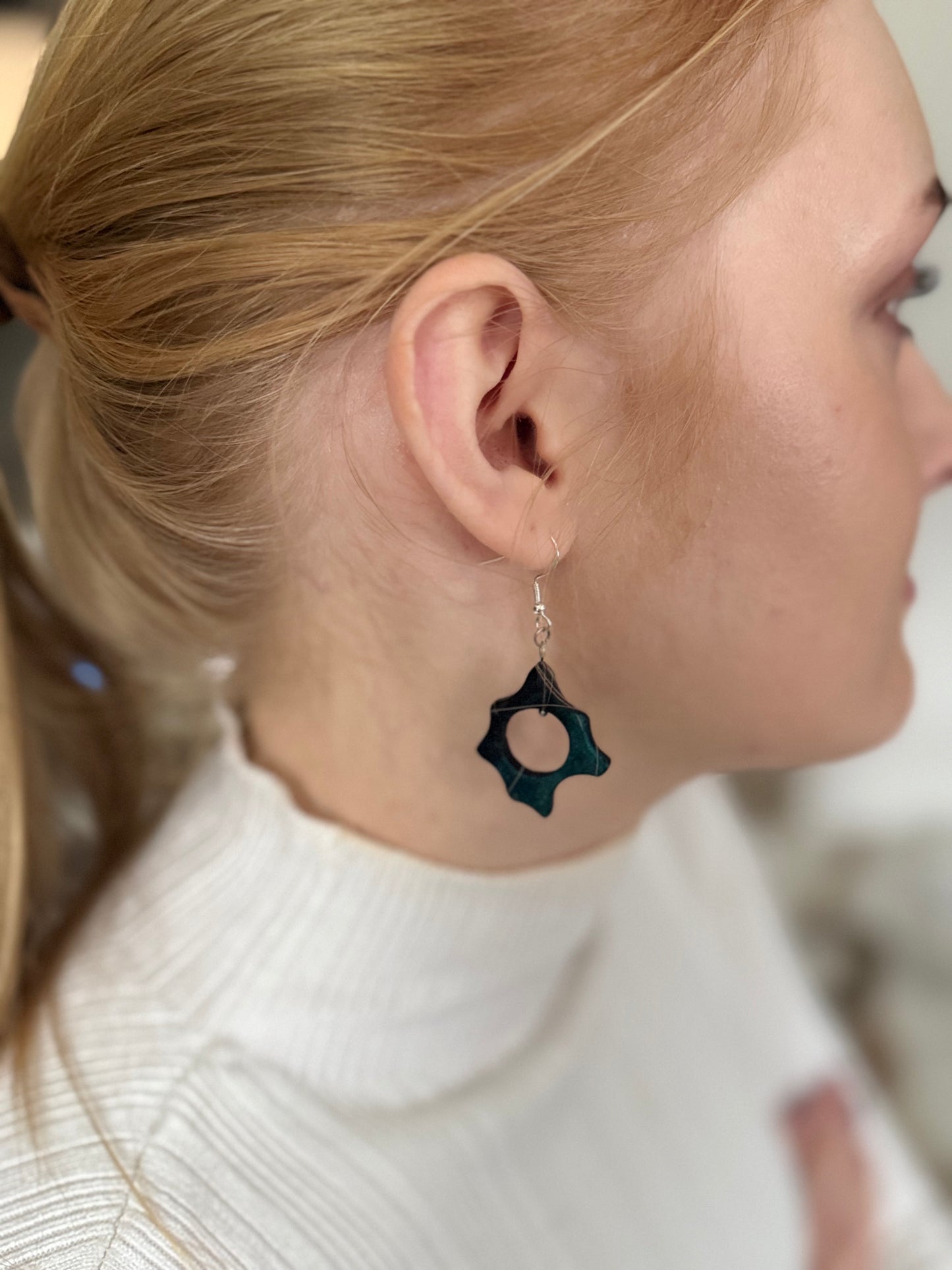 bog oak irish earrings