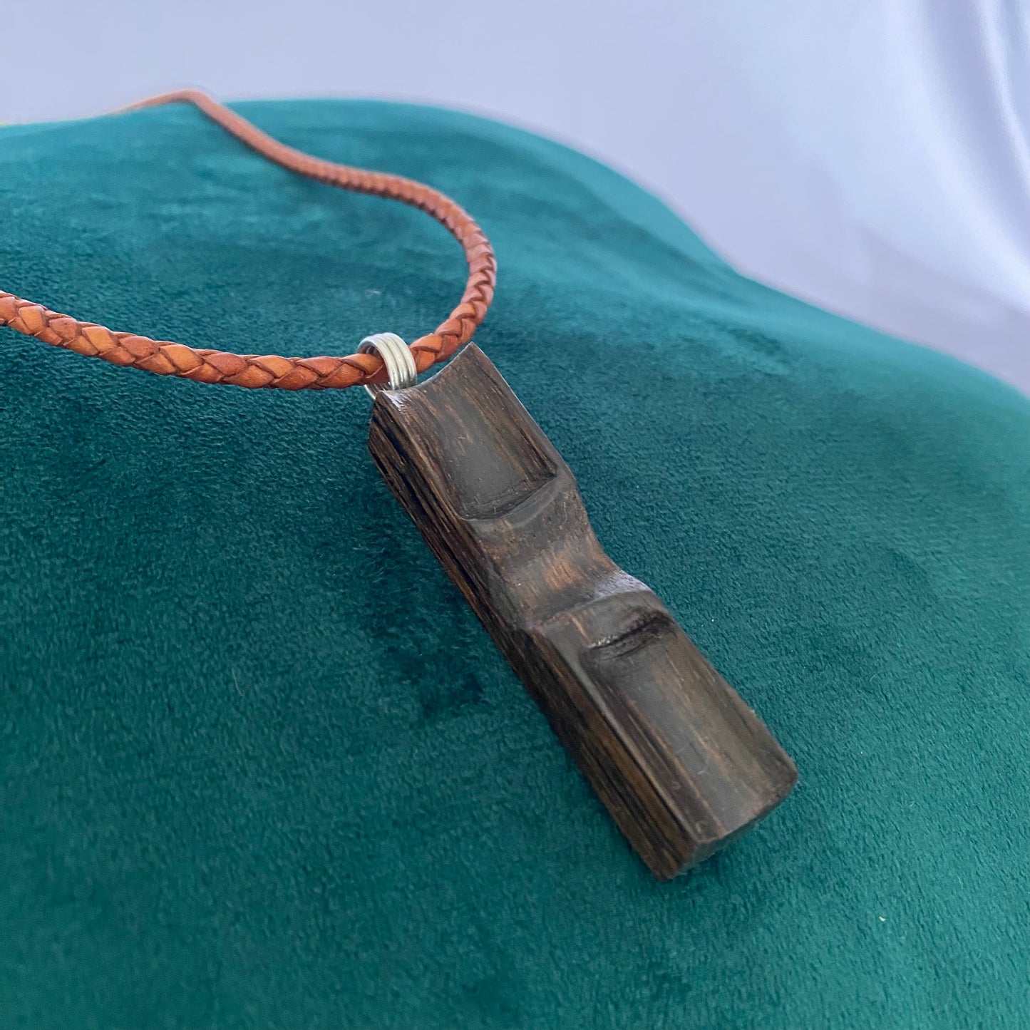 Exquisite Handmade Irish Bog Oak Carved Necklace - Hand Crafted