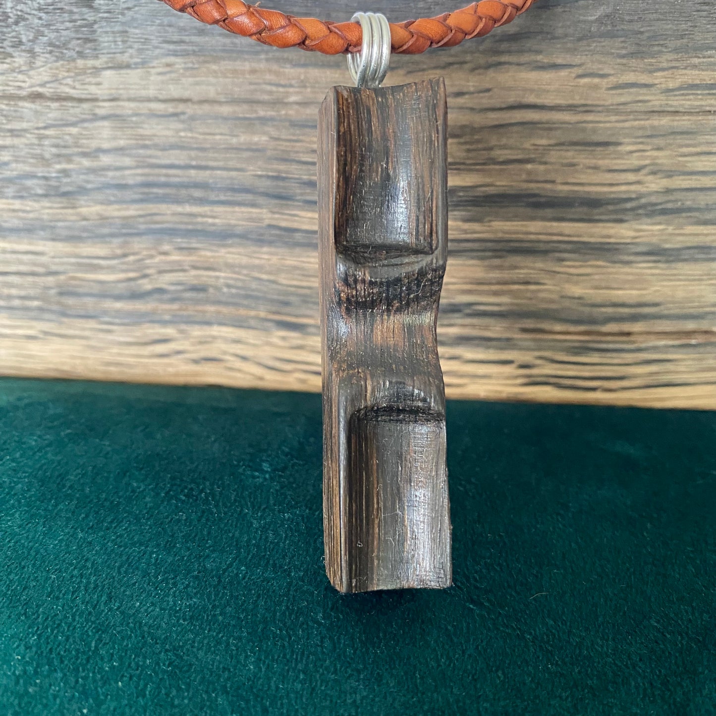 Exquisite Handmade Irish Bog Oak Carved Necklace - Hand Crafted