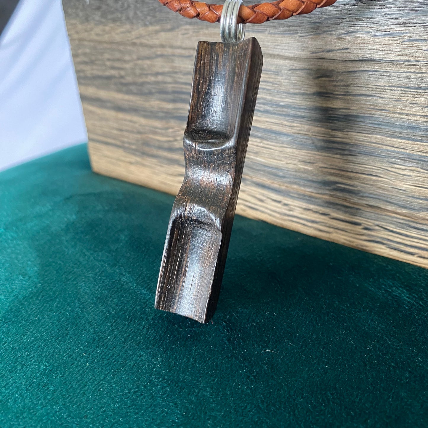 Exquisite Handmade Irish Bog Oak Carved Necklace - Hand Crafted