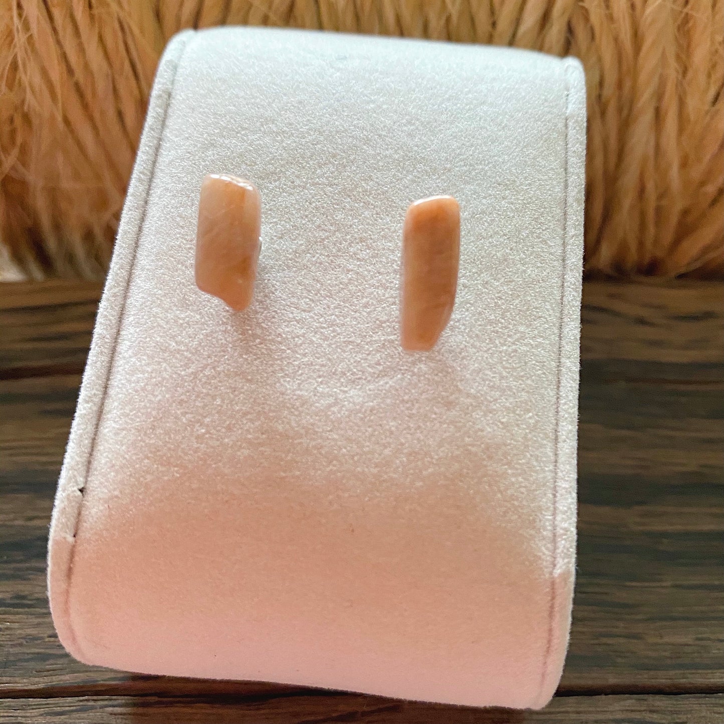 Sunstone stud earrings