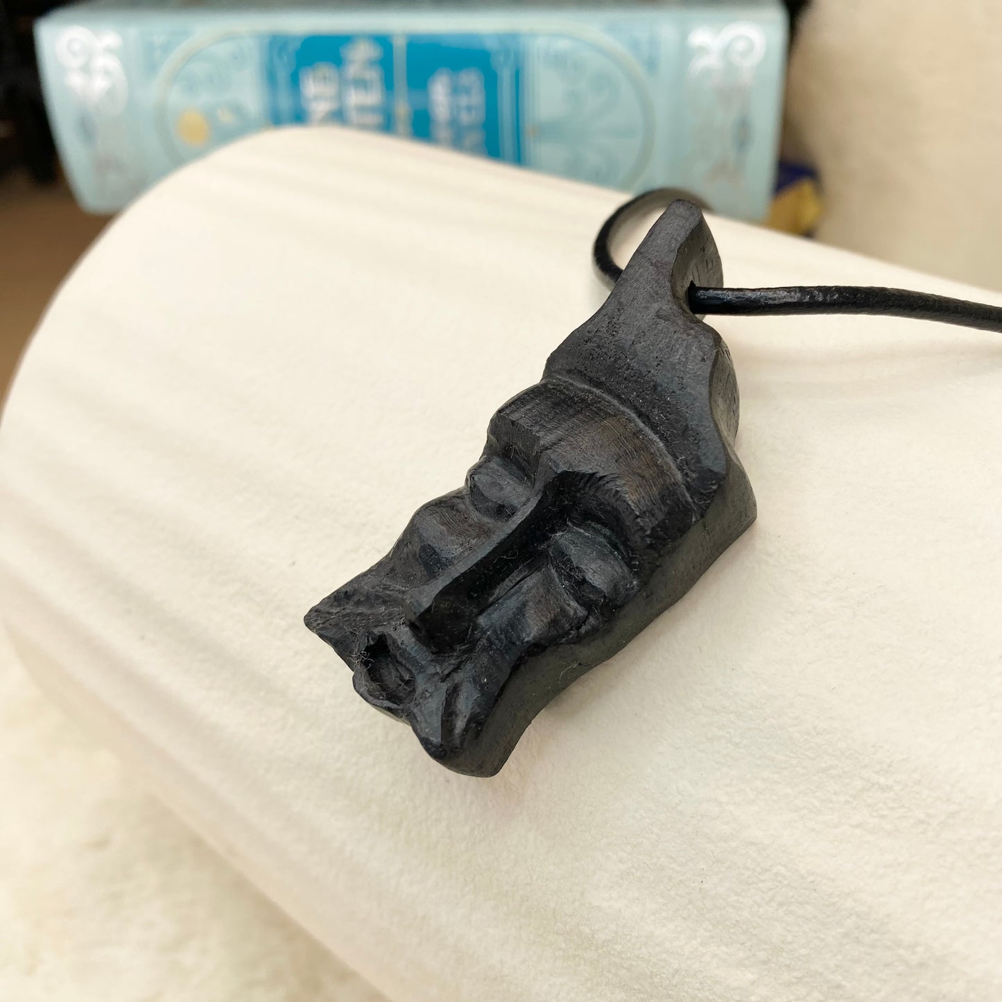 bog oak carved necklace