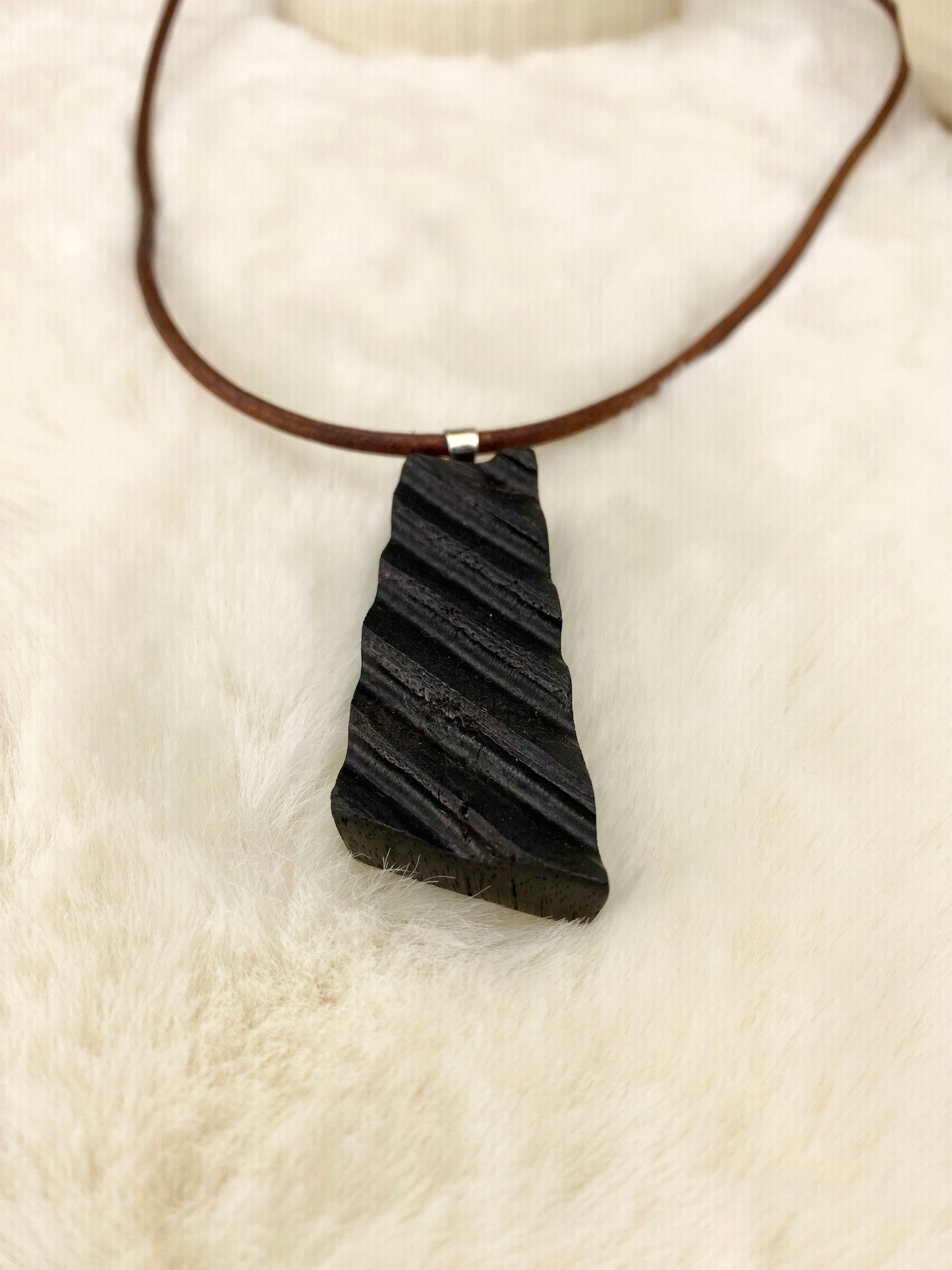 natural wood necklace