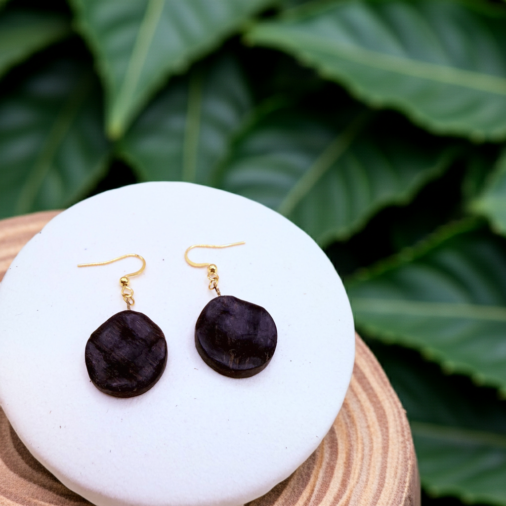 Handmade wooden earrings