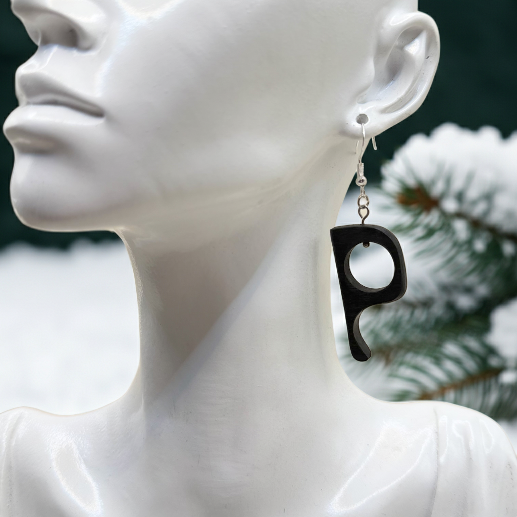 Bog Oak Drop Design Handcrafted Natural Jewellery