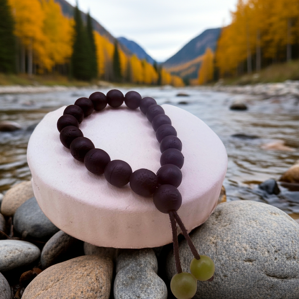 Bog Oak Wrist Mala Bracelet