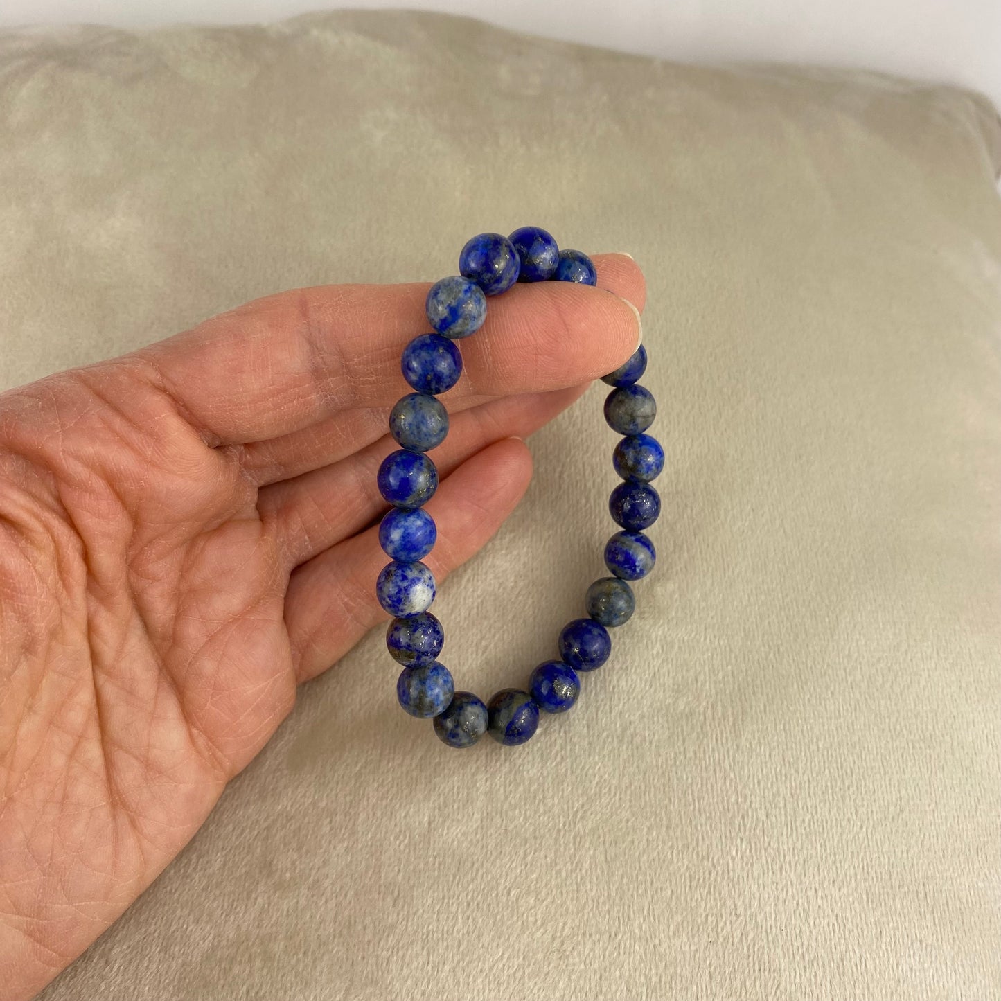 Lapis Lazuli Gemstone Bracelet (8mm) | Handmade | Gift for Her or Him