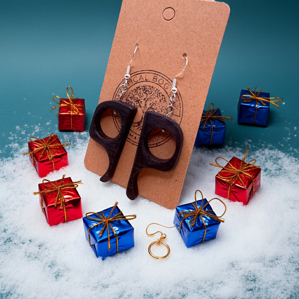 Bog Oak Drop Design Handcrafted Natural Jewellery