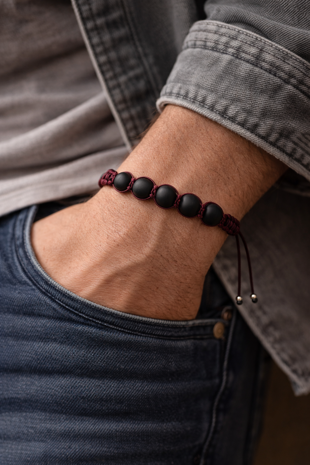 Men's bracelet bog oak