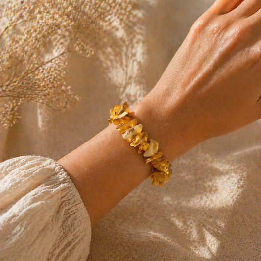 amber yellow handmade bracelet 