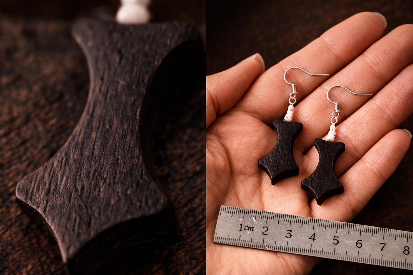 Ireland bog oak earrings 