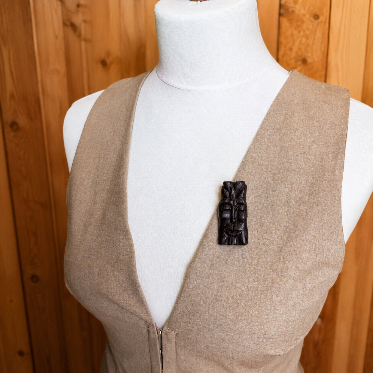 Irish handmade bog oak brooch