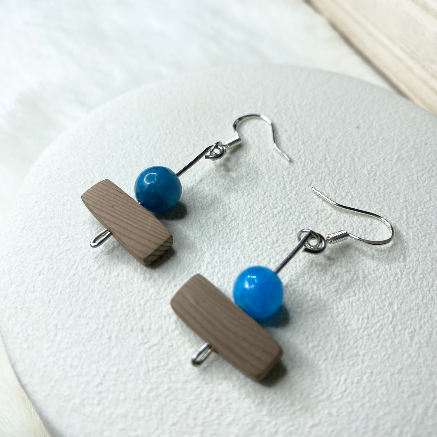 Handmade wooden earrings 