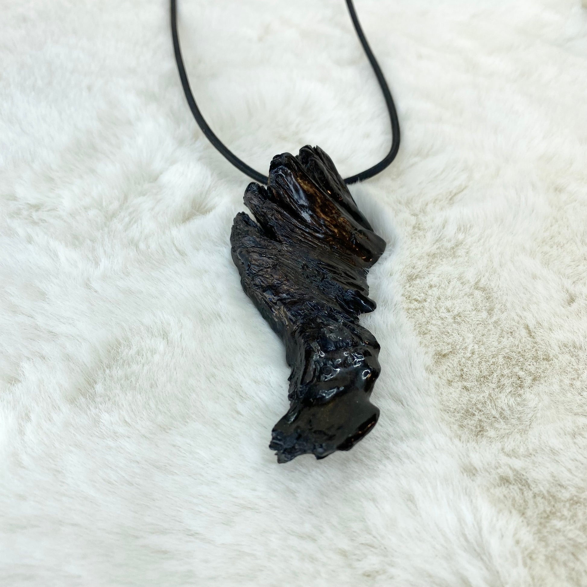 Handcrafted  bog wood necklace 