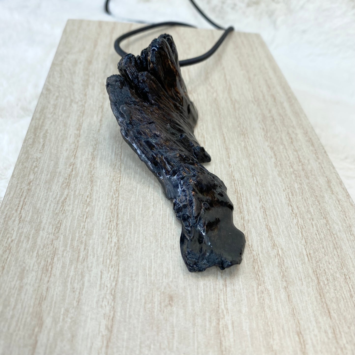 Wood and resin pendant