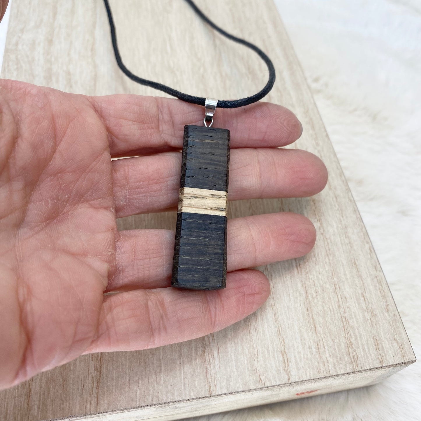 Wooden Pendant Necklace