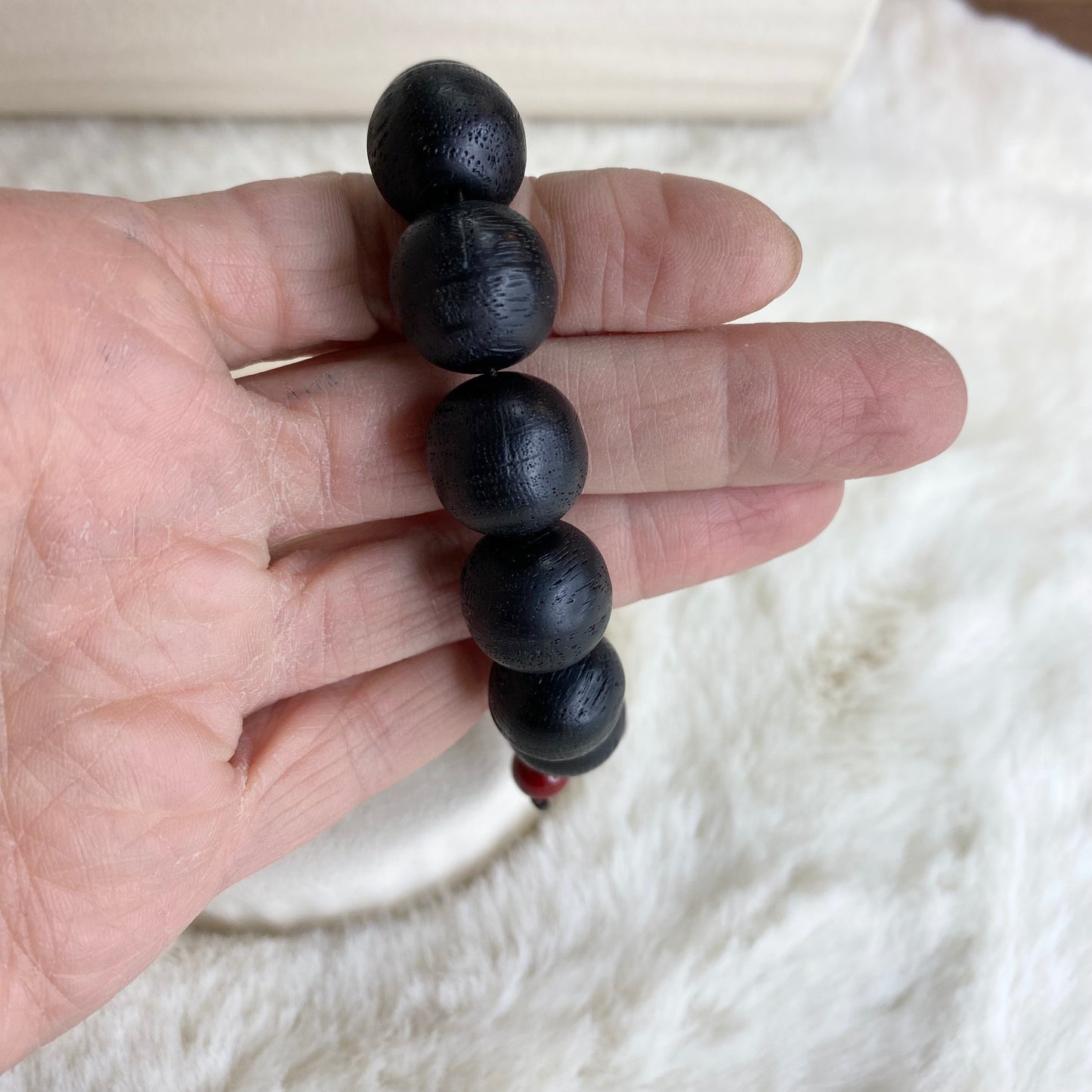 bog oak beaded bracelet 