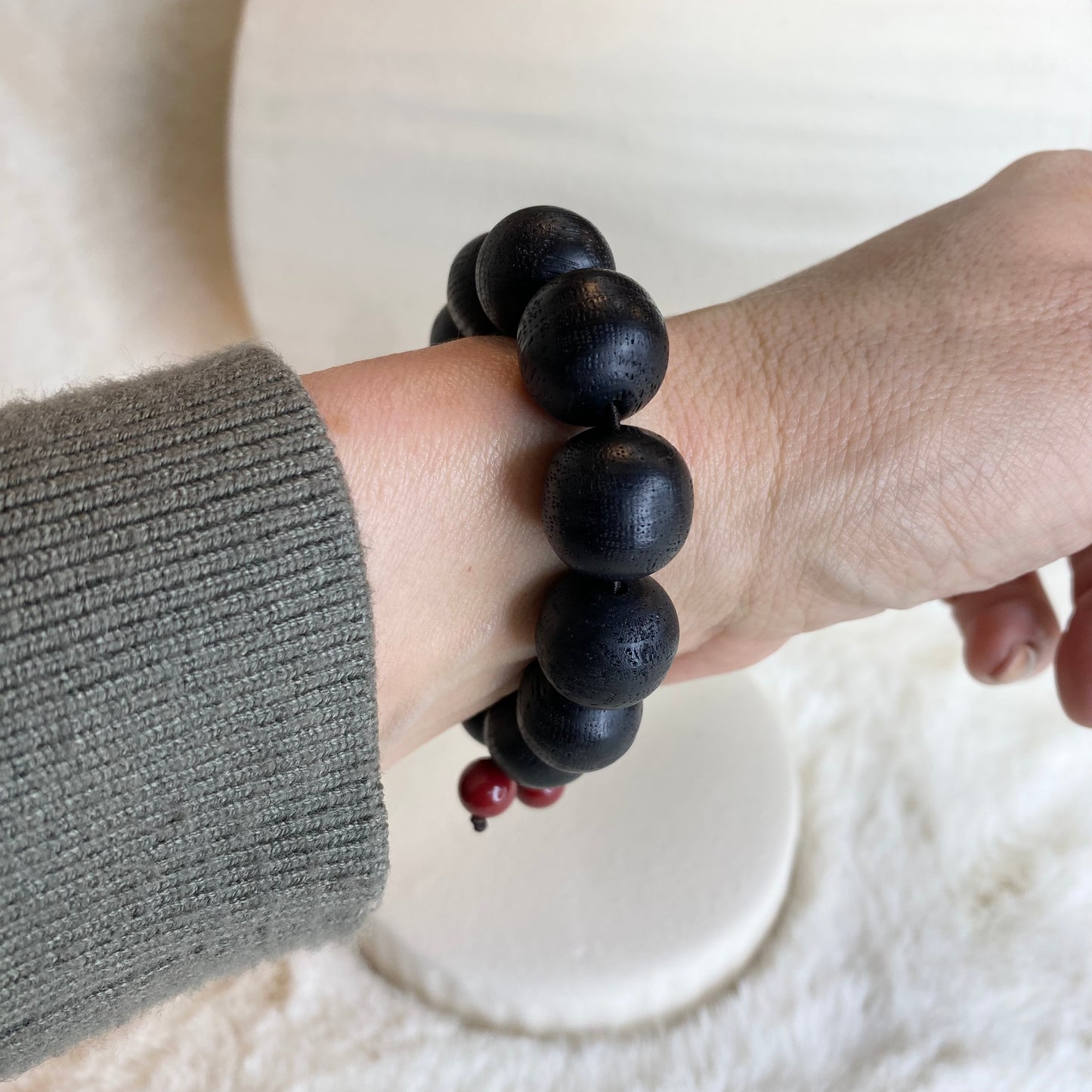 Handmade bog oak bracelet 